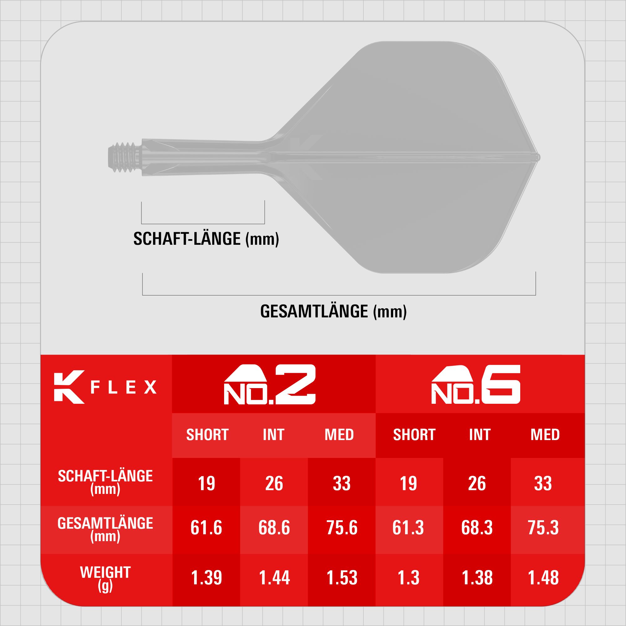 Target K-Flex Vous gagnez les vols standard n°2 Hier sieht man Target K-Flex You Win No2 Standard Flights. Diese Flights sind bekannt für ihre Langlebigkeit und Zuverlässigkeit.
