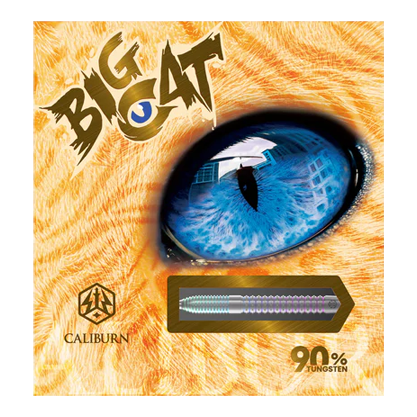 Fléchettes en acier Caliburn Big Cats Ocelot Caliburn Big Cats Ozelot Steeldarts mit einem Gewicht von 23g. Das Bild zeigt die Steeldarts aus einer anderen Perspektive.