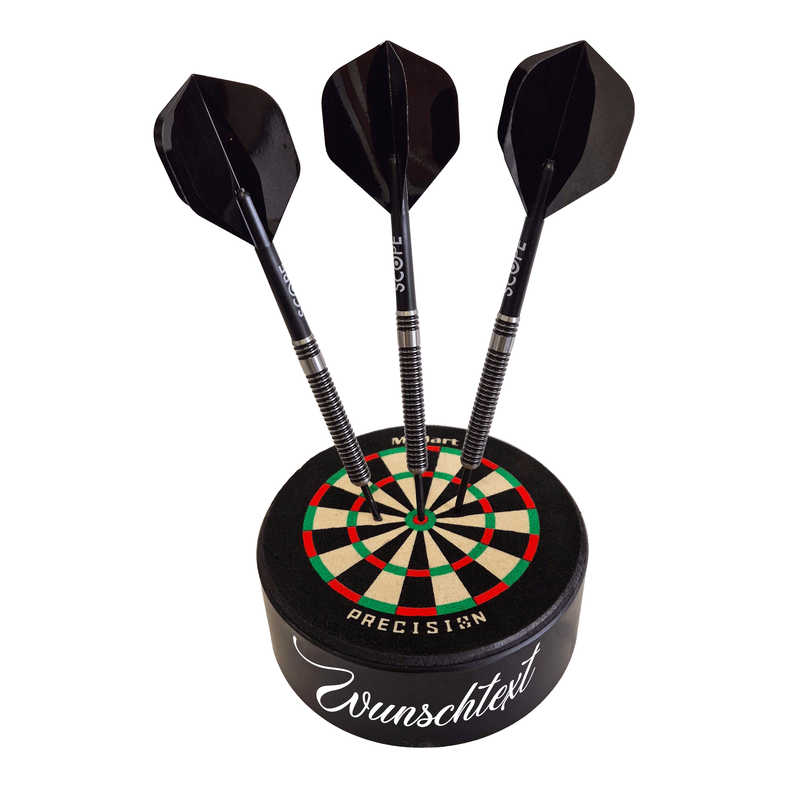 Cible de fléchettes miniature McDart Precision avec texte personnalisé Gezeigt wird ein Artikel mit dem Dateinamen 765_McDart_Mini_Precision_Dartboard_Darthalter_1_WeatherSunday. Das Produkt gehört vermutlich zur Kategorie Dartboard-Halterungen.