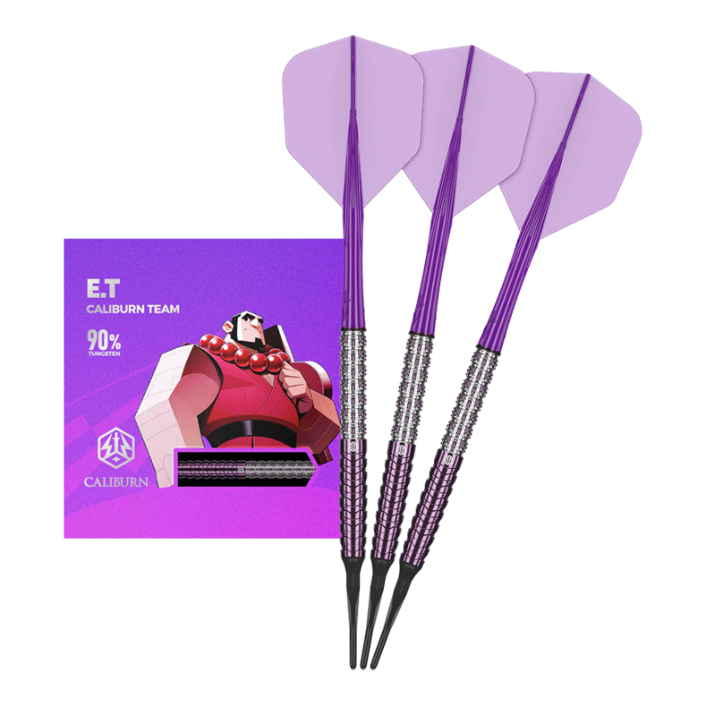 Fléchettes souples Caliburn Awakening ET - 20,5 g Zu sehen ist ein Produkt mit dem Dateinamen CB1896_Caliburn_Awakening_ET_Softdarts_Full. Wahrscheinlich handelt es sich um einen vollständigen Softdart.