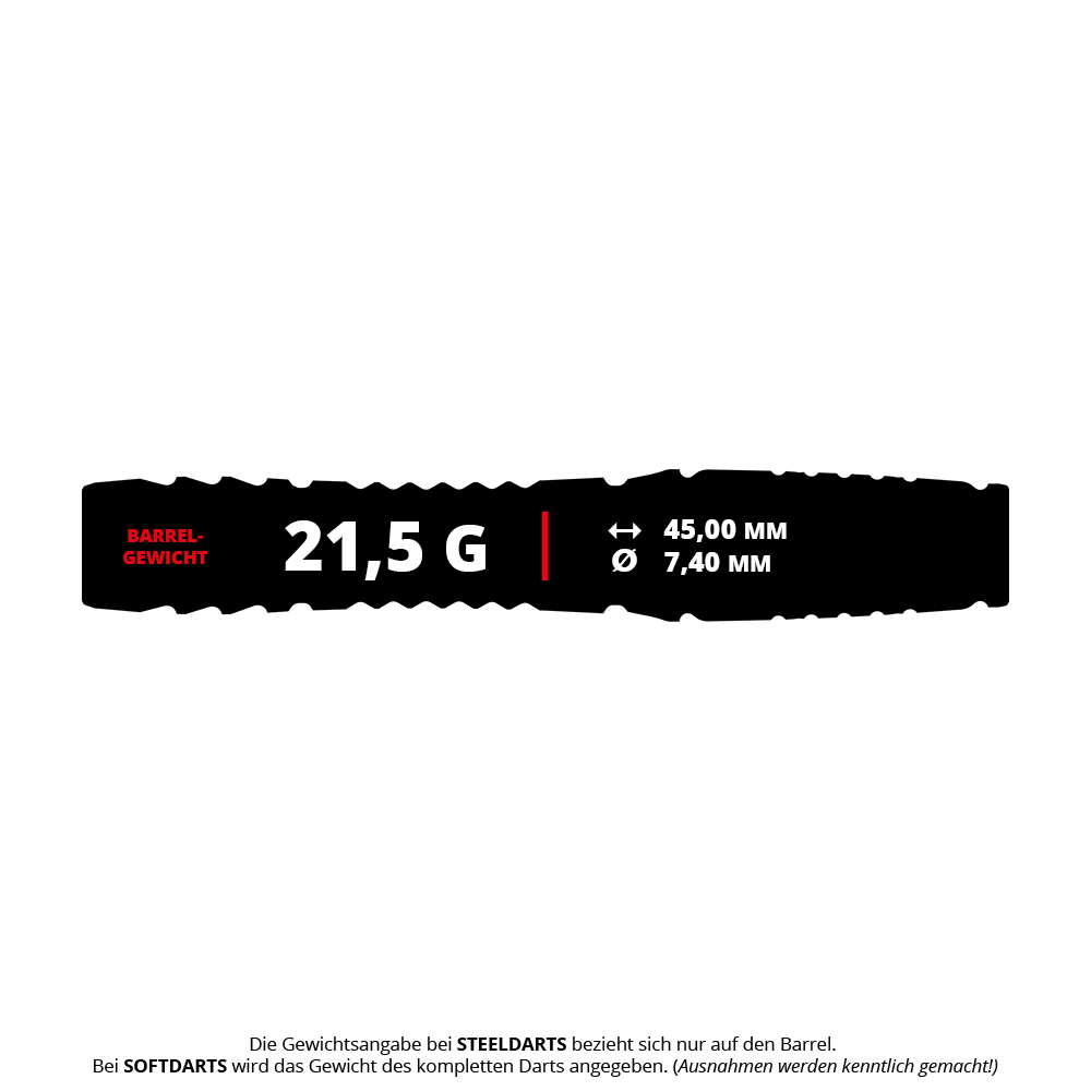 Target Japan Rising Sun GEN10 Softdarts - 21,5g abgebildet. Ein modernes Softdart-Set mit markantem Design.