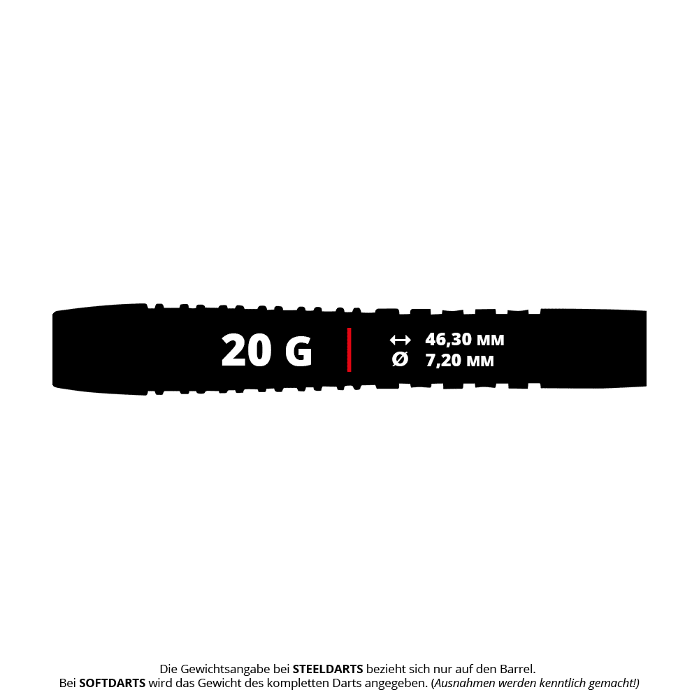 Fléchettes souples Unicorn Wraith Gary Anderson Phase 6 - 20 g Das Bild zeigt die Unicorn Wraith Gary Anderson Phase 6 Softdarts - 20g. Diese Softdarts eignen sich für E-Dartscheiben und gewährleisten ein gutes Spielgefühl.