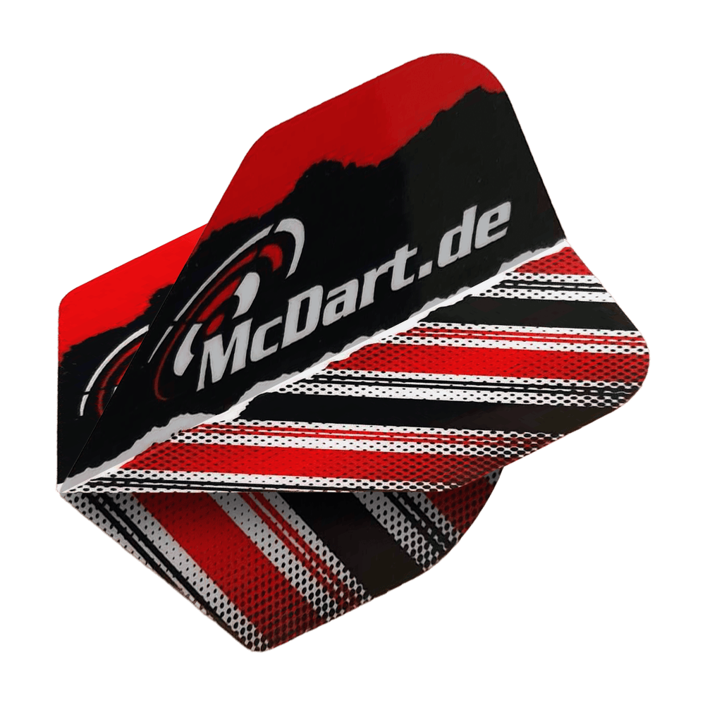 Dieses Bild zeigt die McDart Design V7 Standard Flights. Sie werden für den Dartsport verwendet.
