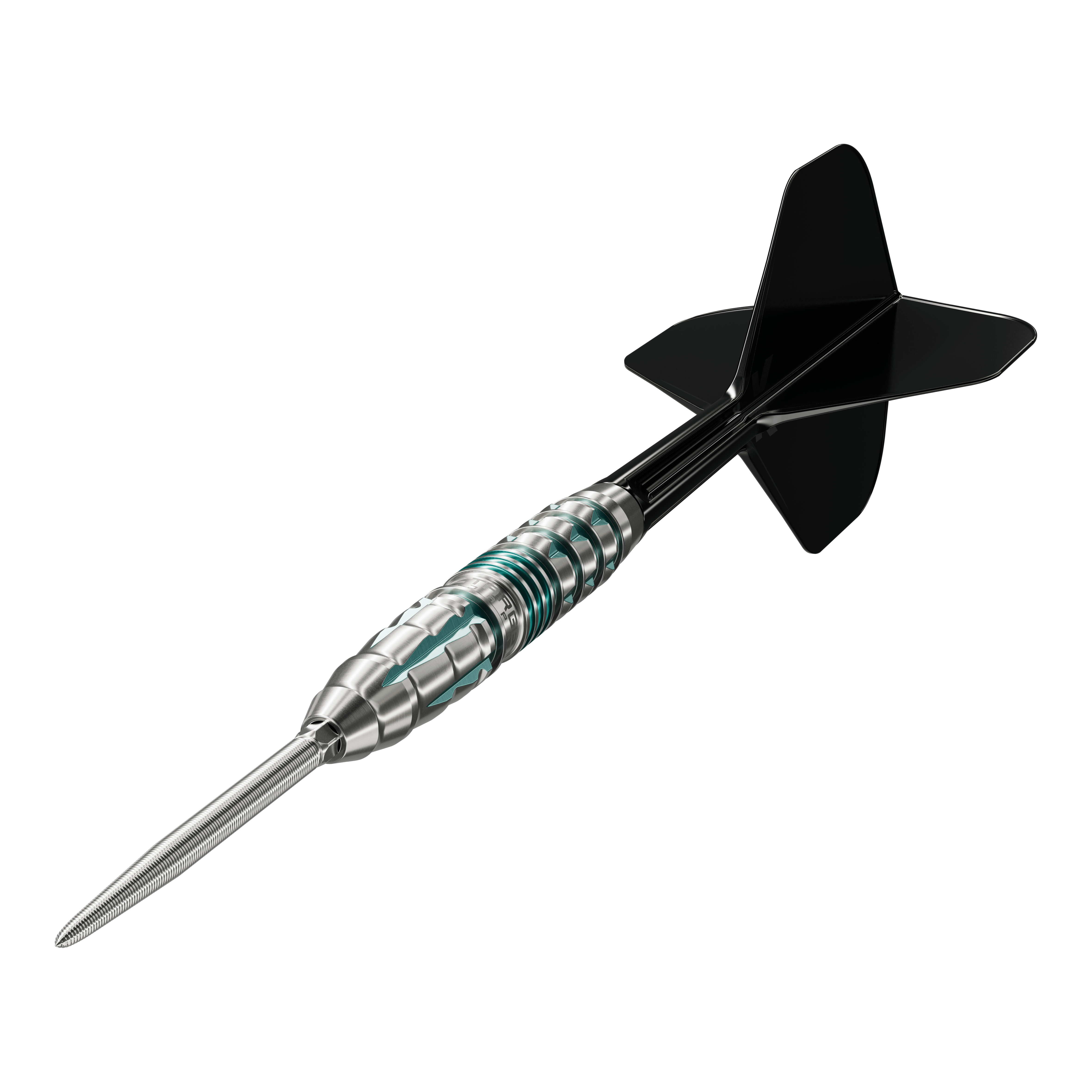 Die Abbildung zeigt die Target Japan Black Marque Pierce Swiss Point Steeldarts. Sie sind für anspruchsvolle Dartspieler entwickelt worden.