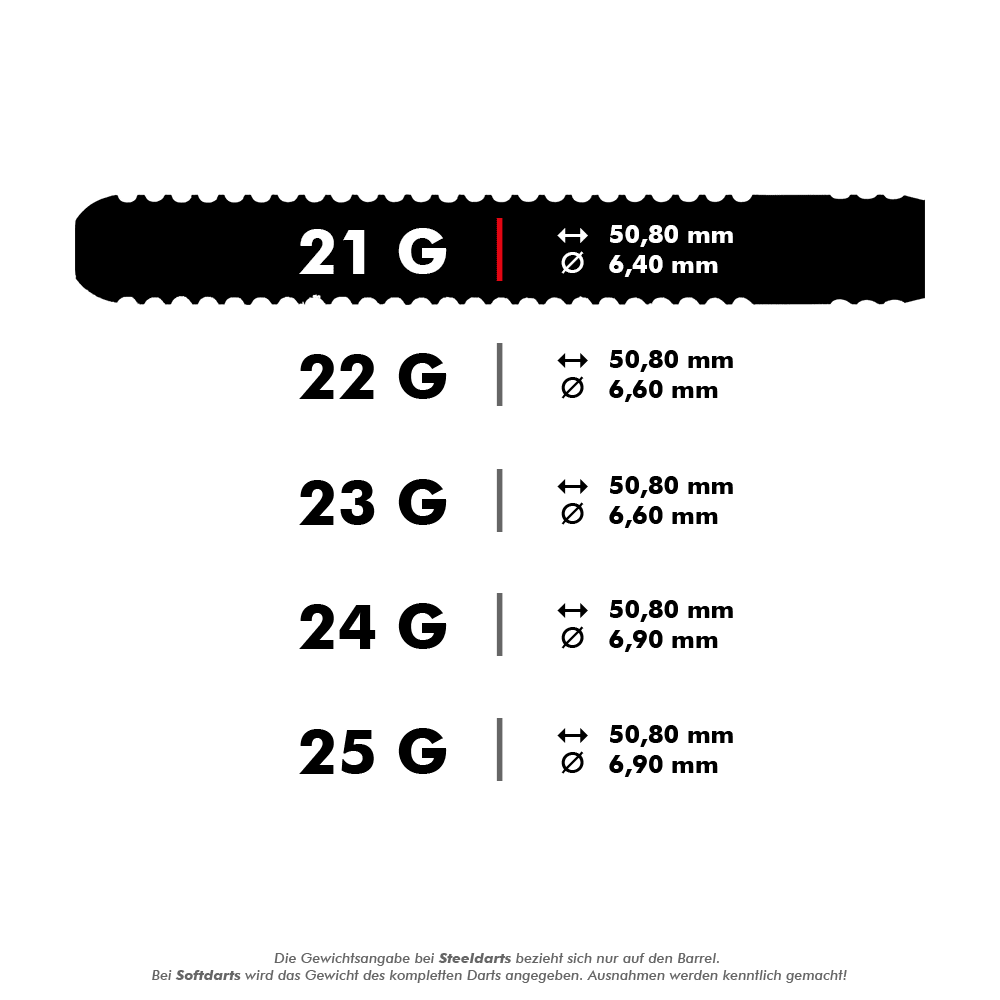 Fléchettes en acier Winmau Blackout Variant 1