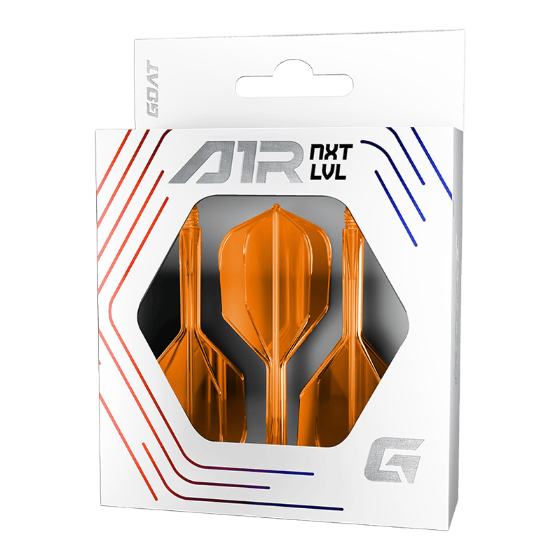 Système d'arbre de vol GOAT A1R n° 6 - Orange fluo Das Bild zeigt das GOAT A1R No6 Flight-Shaft-System in Neon Orange. Dieses Dart-Zubehör eignet sich ideal für professionelle Spieler.