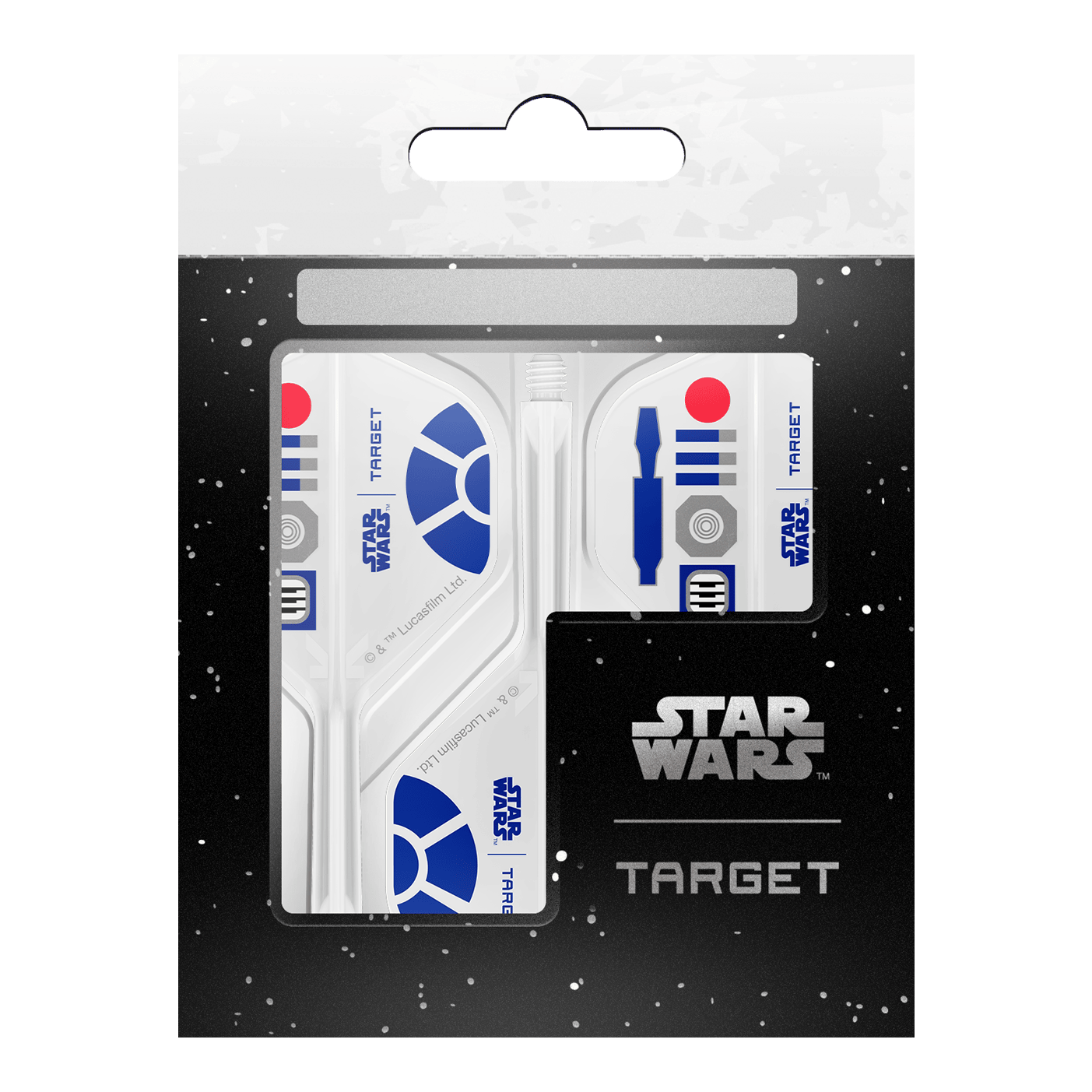 Vols standard Target Star Wars K-Flex R2D2 n°2 Target Star Wars K-Flex R2D2 No2 Standard Flights werden dargestellt. Diese Dartflights haben ein Star Wars Design mit R2D2 als Motiv.