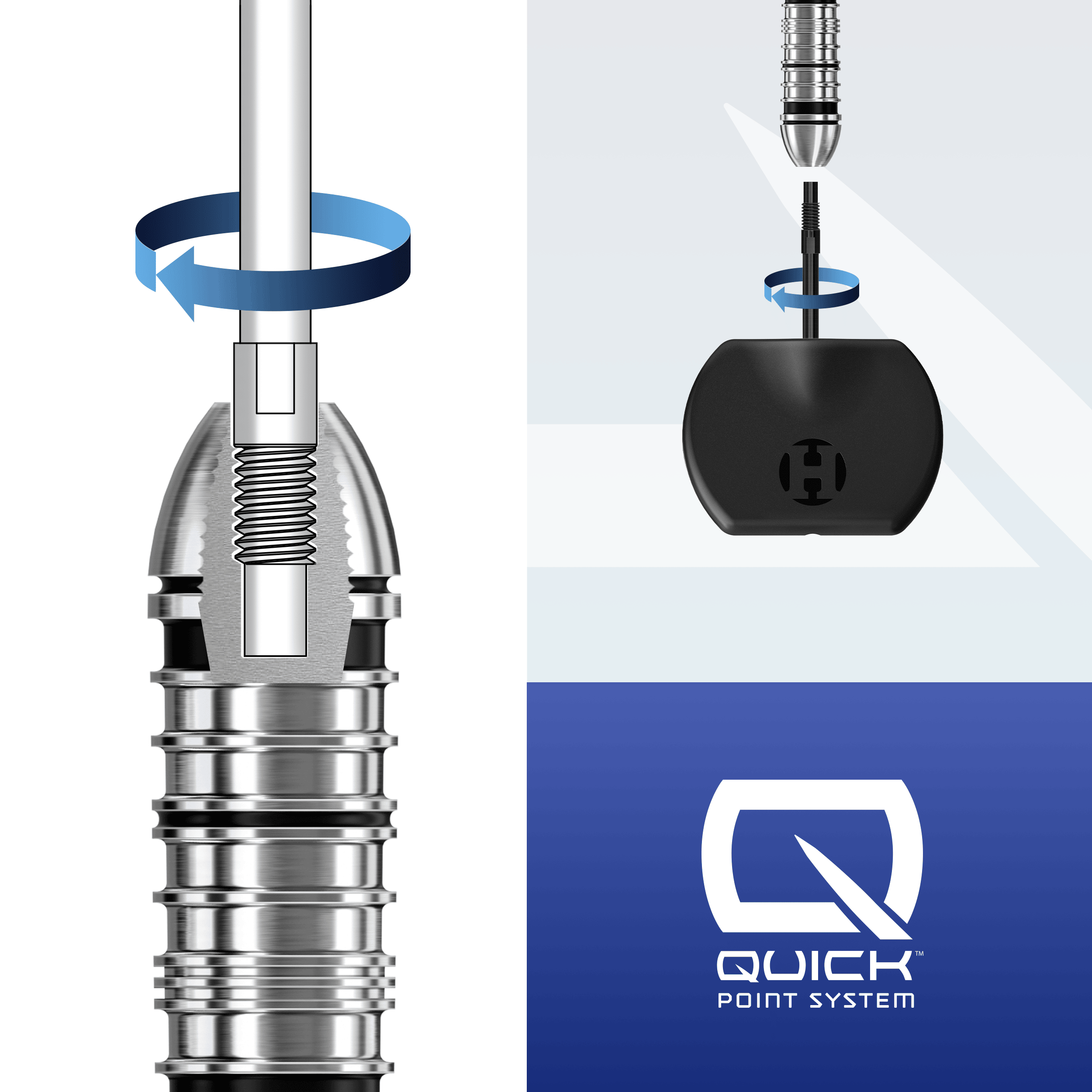 Embouts de fléchettes Harrows Quick Point - Noirs Abgebildet sind die Harrows Quick Point Dartspitzen in Silber. Sie eignen sich für den schnellen Austausch an Darts.