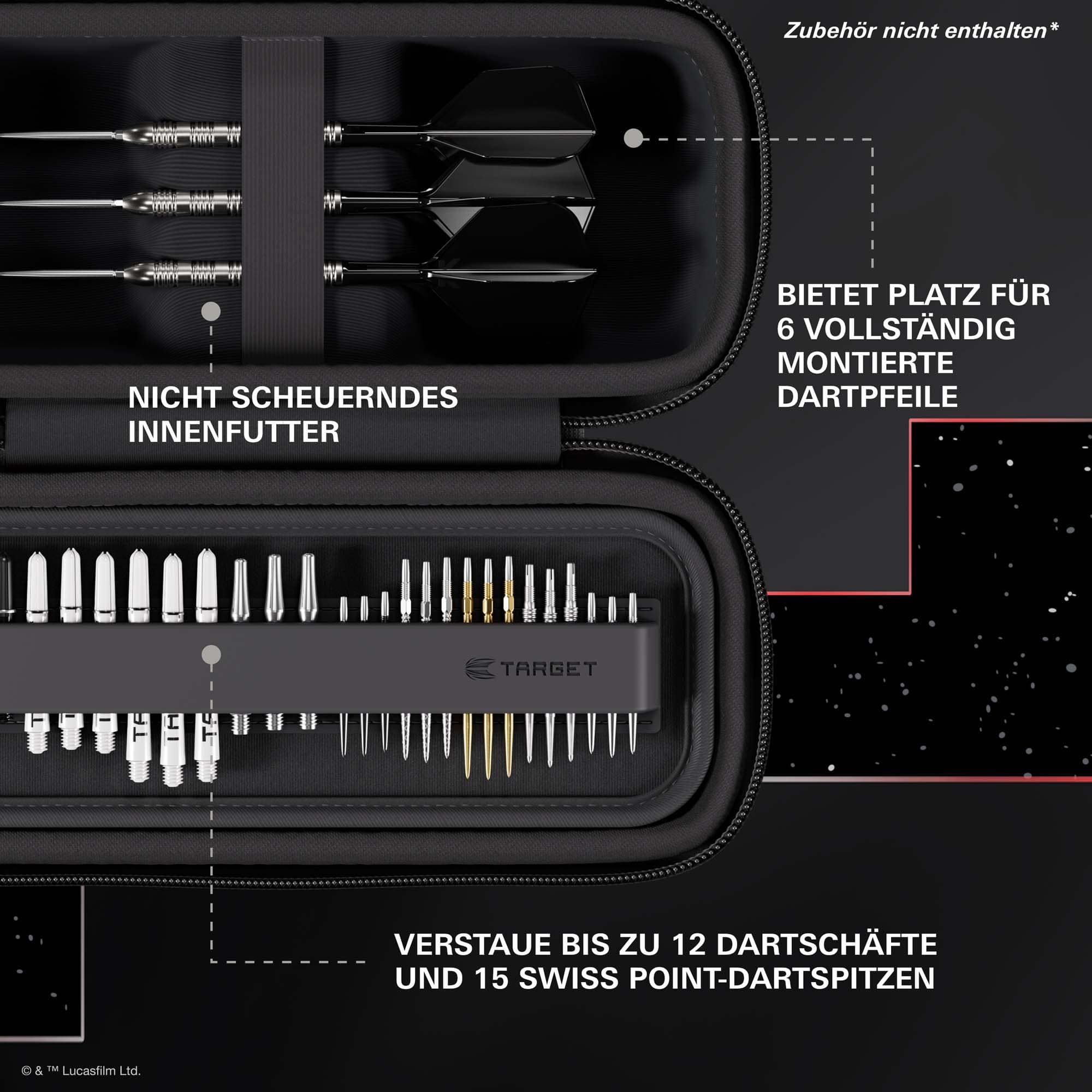 Étui à fléchettes Target Star Wars Boa - Dark Maul Zu sehen ist das Target Star Wars Boa Dartcase im Darth Maul-Look. Es eignet sich perfekt für alle, die Star Wars und Dartspiel genießen.