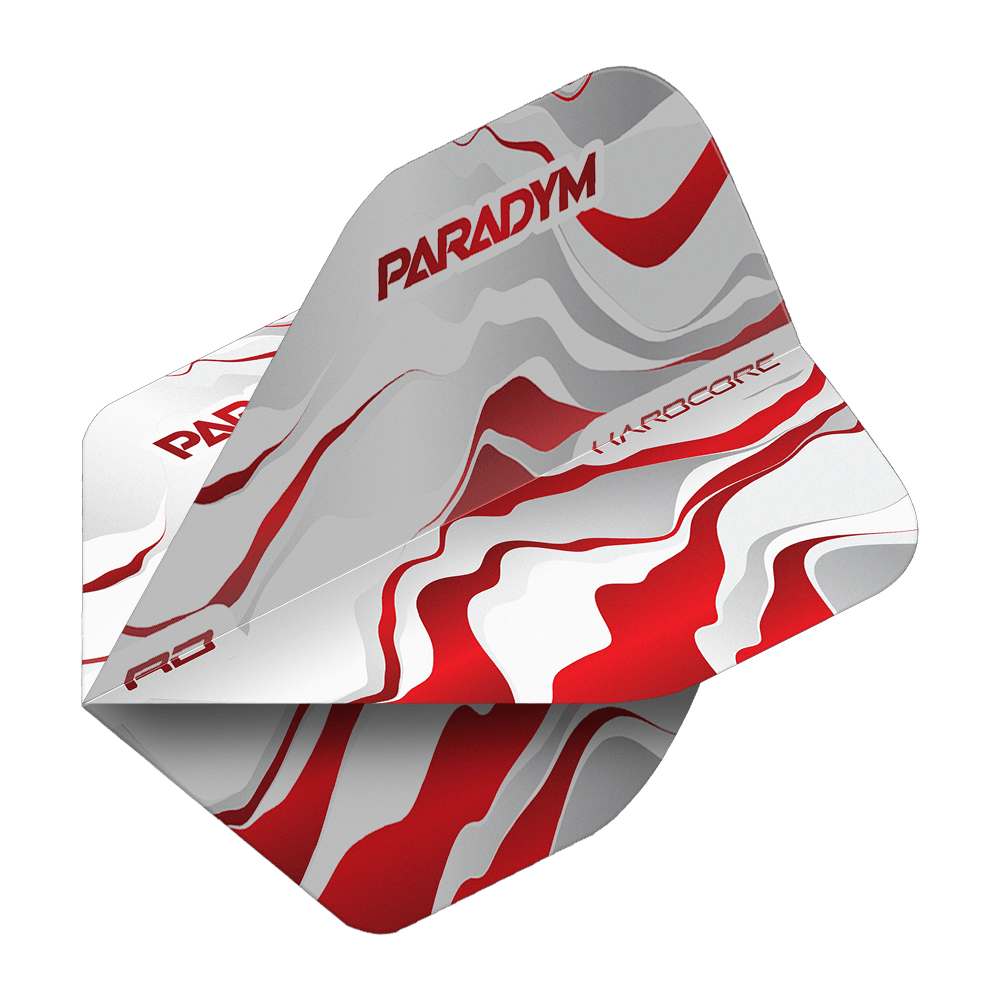 Vols standard Red Dragon Hardcore Premium Paradym Red Premium No2 Zu sehen sind Red Dragon Hardcore Premium Paradym Red Premium No2 Standard Flights. Dieses Dart-Flight-Set besticht durch ein rotes Premium-Design.