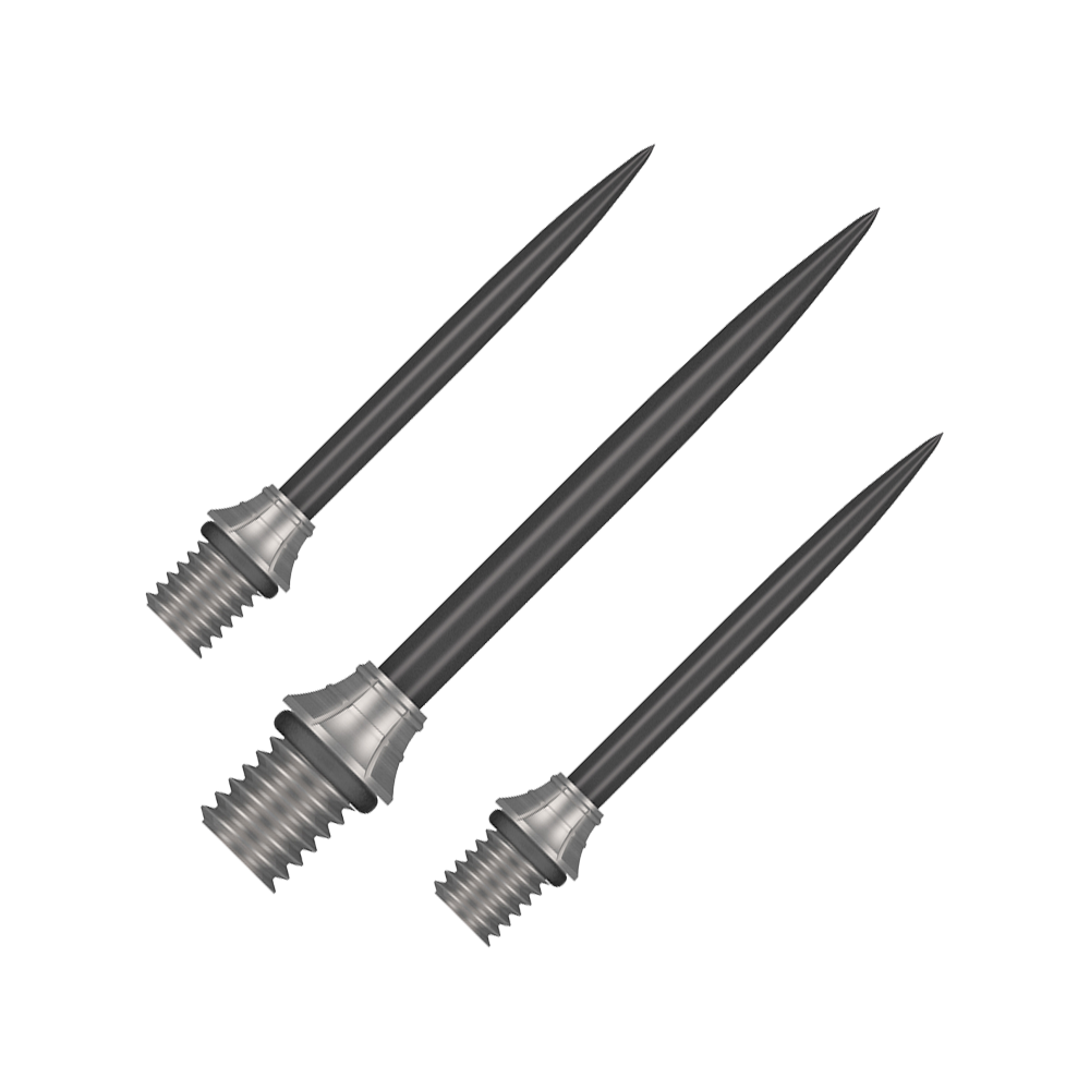 Points de conversion Shot Fynx - 32 mm Gezeigt wird ein Set der Shot Fynx Conversion Points mit 32 mm Länge. Diese Spitzen bieten Vielseitigkeit beim Dartspielen.