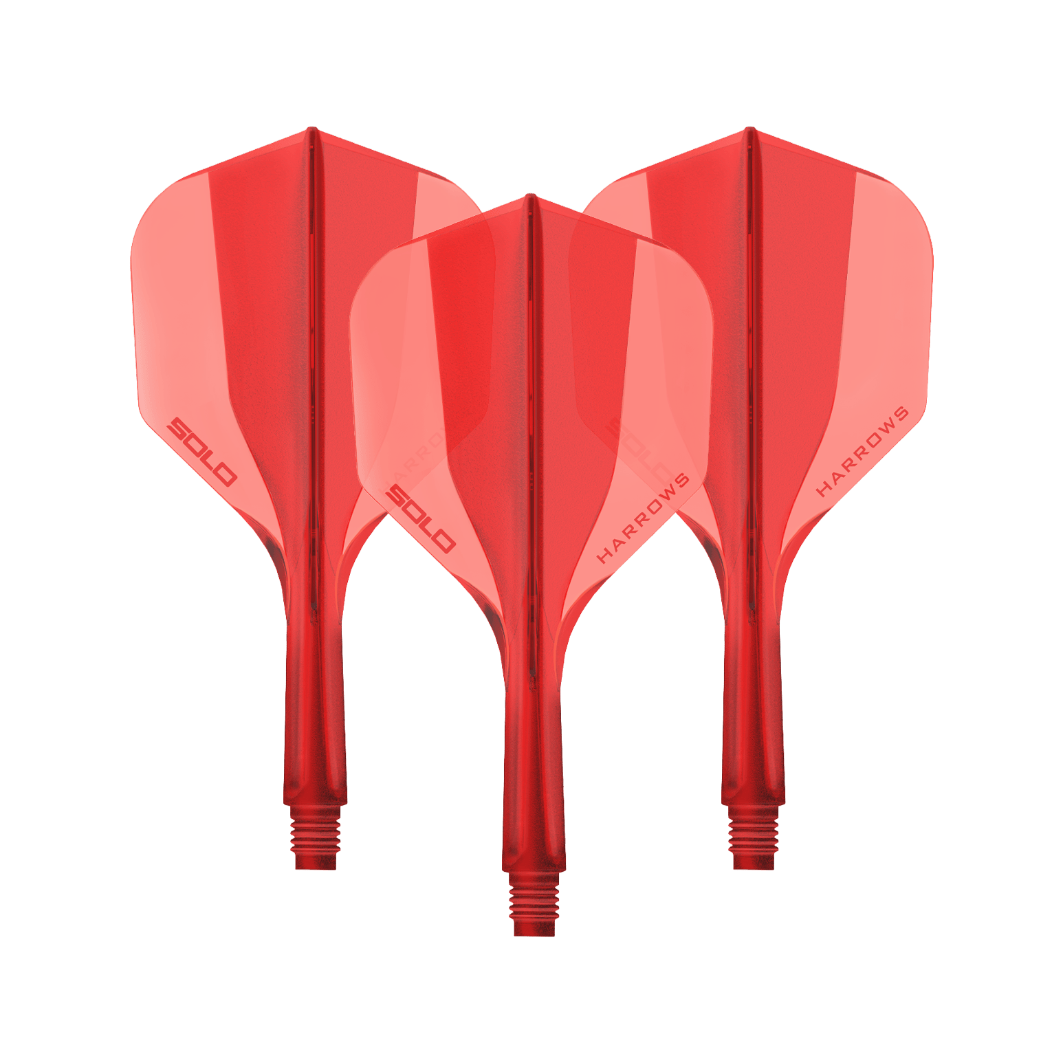Système de flèche Harrows Solo No6 - Rouge Ein Harrows Solo No6 Flight Shaft System in Rot, 20mm lang. Das Bild zeigt ein Set Dart Shafts in kräftigem Rot.