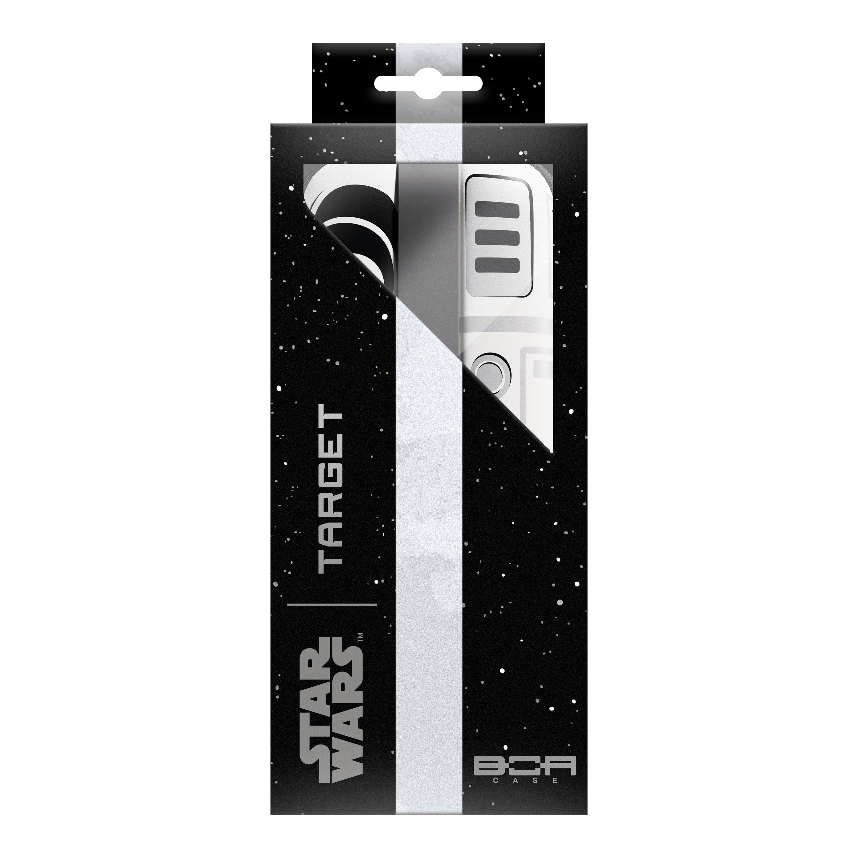 Étui à fléchettes Target Star Wars Boa - Stormtrooper Zu sehen ist das Target Star Wars Boa Dartcase mit Stormtrooper-Motiv. Das Etui ist praktisch für den Transport und die sichere Aufbewahrung von Darts.