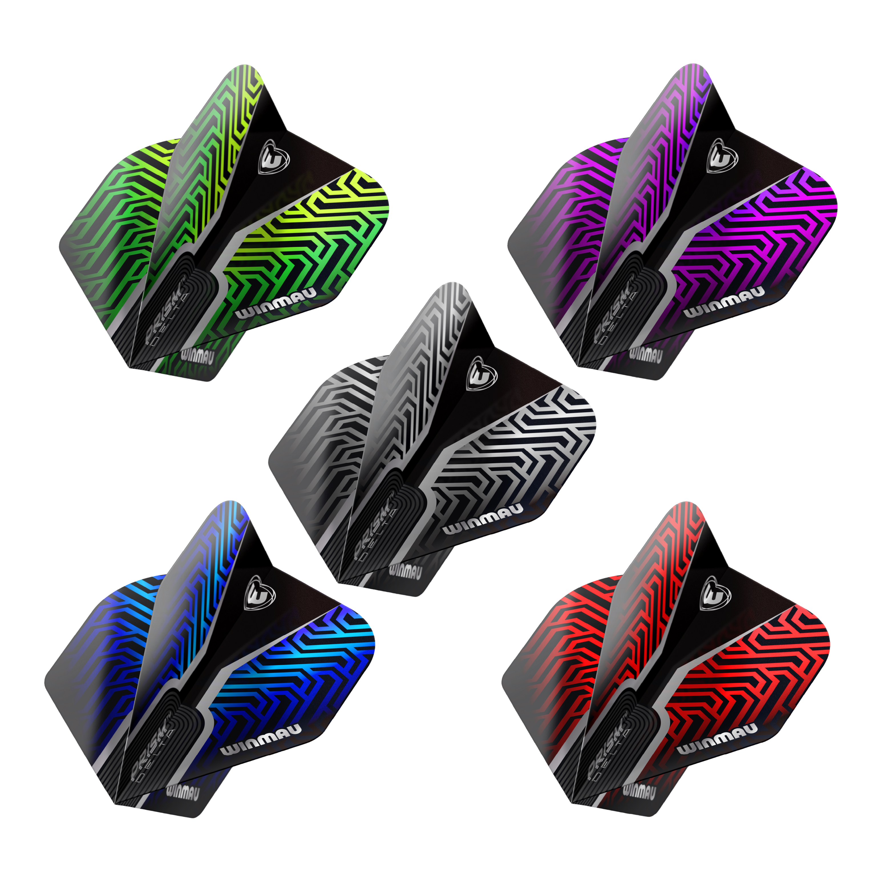 Collection de vols standard Winmau Prism Delta n° 2 Abgebildet ist die Winmau Prism Delta No2 Standard Flight Collection. Die Flights sind für Dartpfeile konzipiert.
