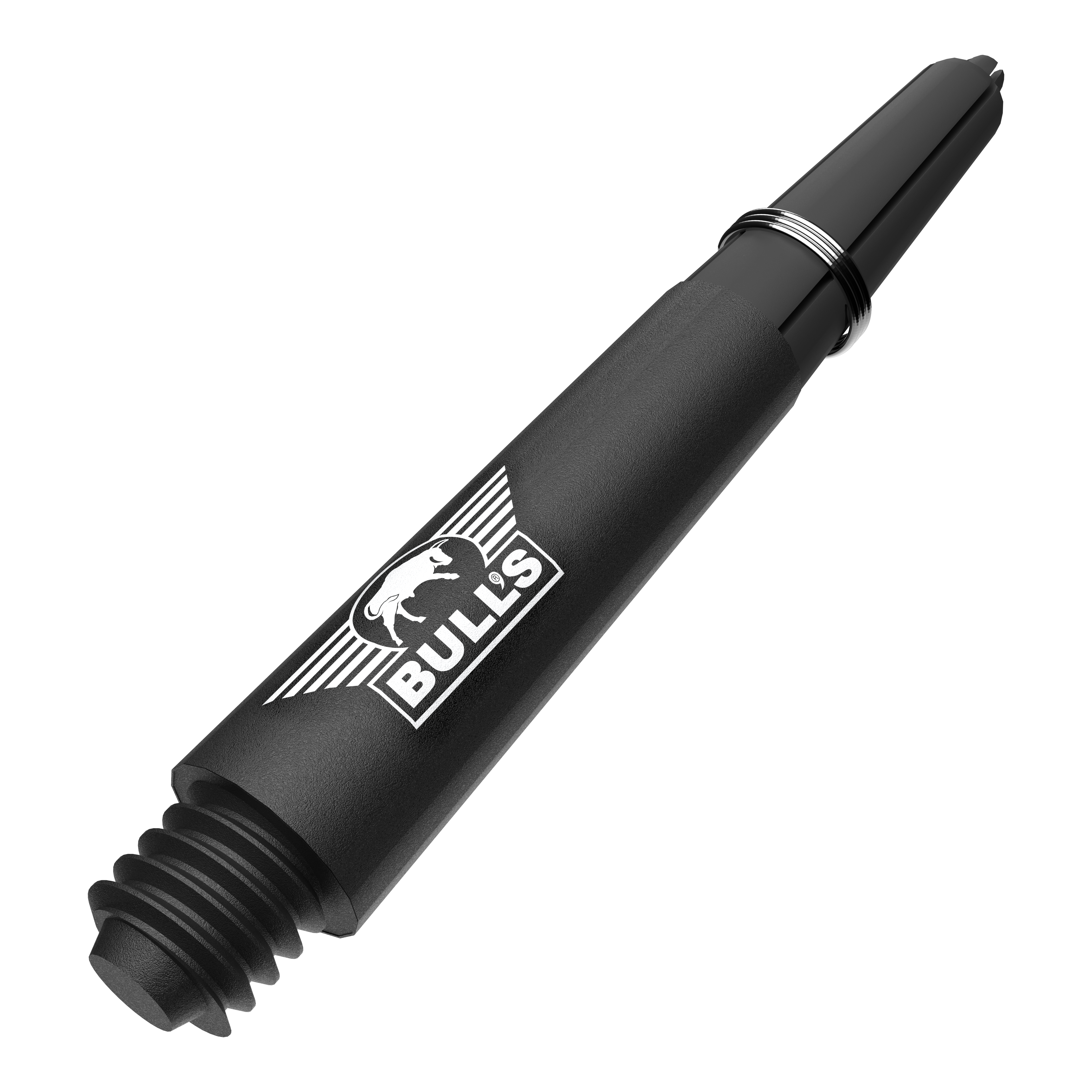 Tiges en carbone Bulls NL Capo - Noires Ein Bild mit dem Dateinamen BU55340_BullsNL_Capo_Carbon_Shafts_Schwarz_Short_34mm_2. Abgebildet ist wahrscheinlich ein zweiter kurzer schwarzer Carbon-Shaft für Darts.