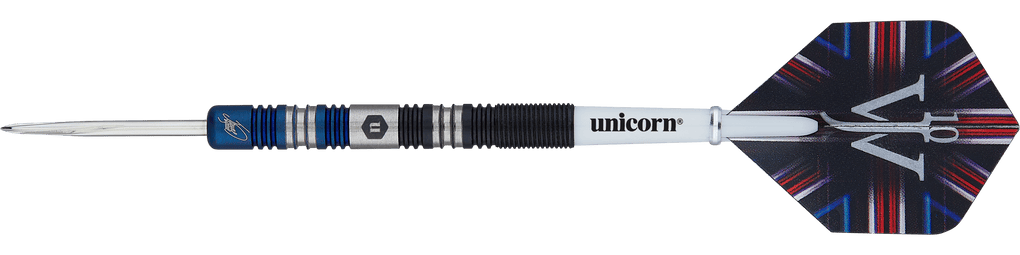 Fléchettes en acier bicolore Unicorn The Machine James Wade