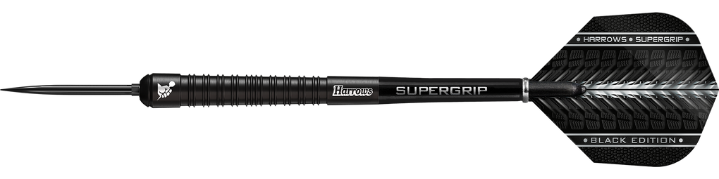 Fléchettes en acier à pointe rapide Harrows Supergrip 90 Black Edition