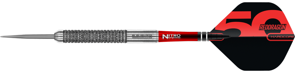 Fléchettes en acier Element 6 B de la collection Red Dragon 50 ans - 24 g