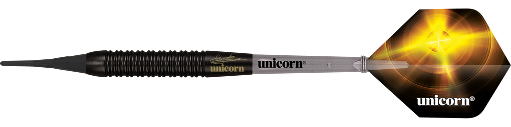 Fléchettes souples en laiton noir Unicorn Gary Anderson - 18 g