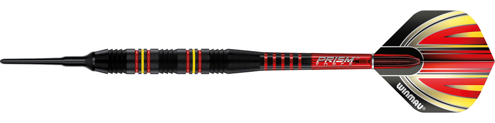 Winmau Outrage V2 Fléchettes souples en laiton avec revêtement noir - 18 g