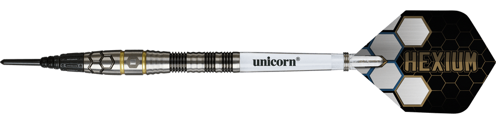 Fléchettes souples Unicorn Hexium Style 01 Noir et Or - 22 g