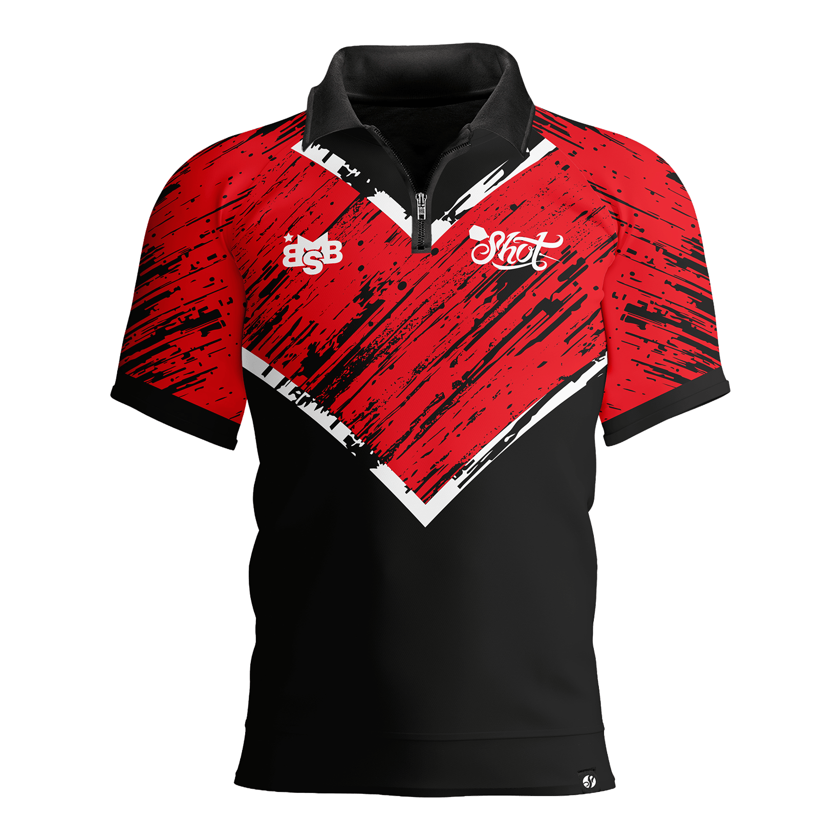 Polo à rayures rouges Shot Michael Smith Dart Shirt