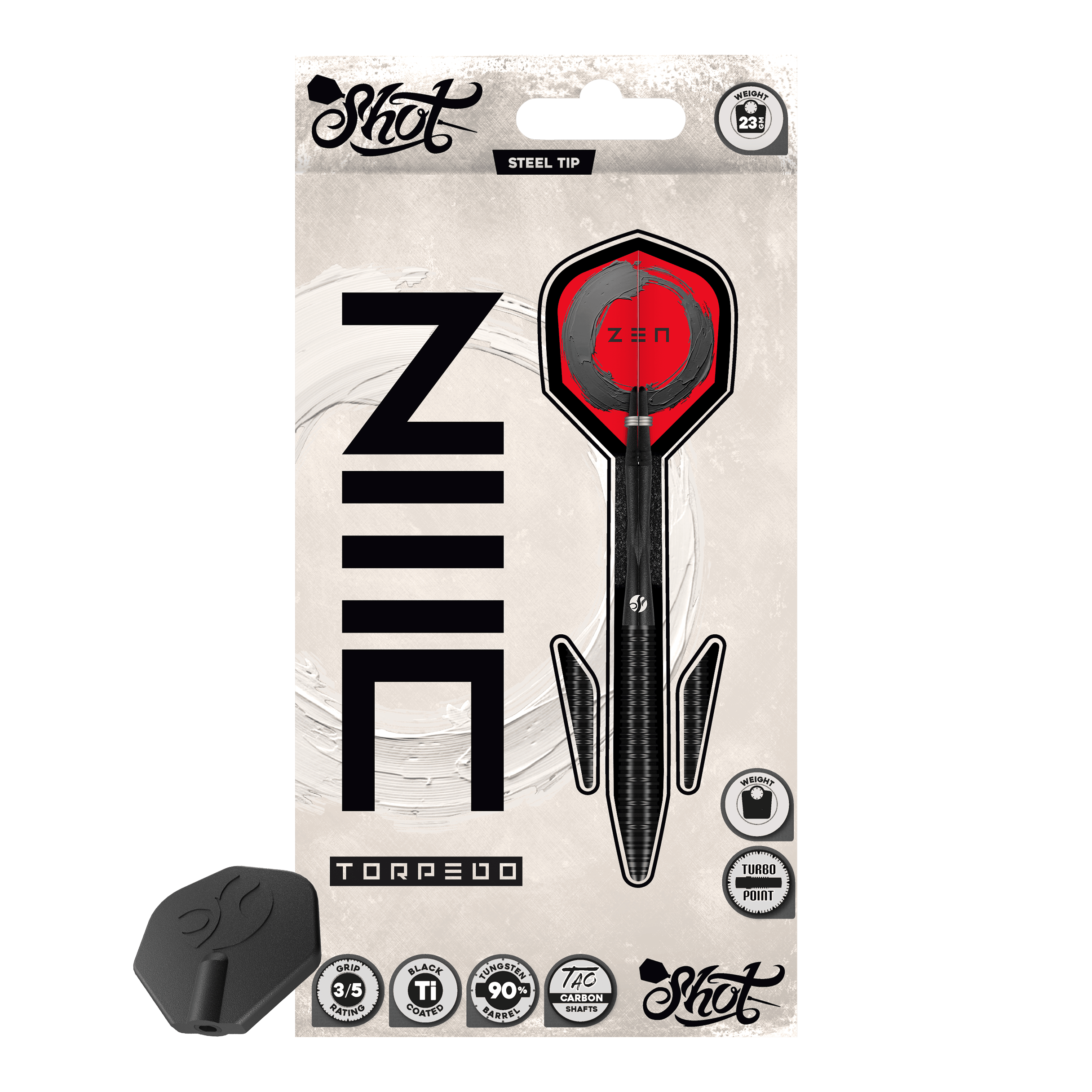 Fléchettes en acier Shot ZEN Torpedo Turbo Point - 23 g Fléchettes en acier Shot ZEN Torpedo Turbo Point - 23 g