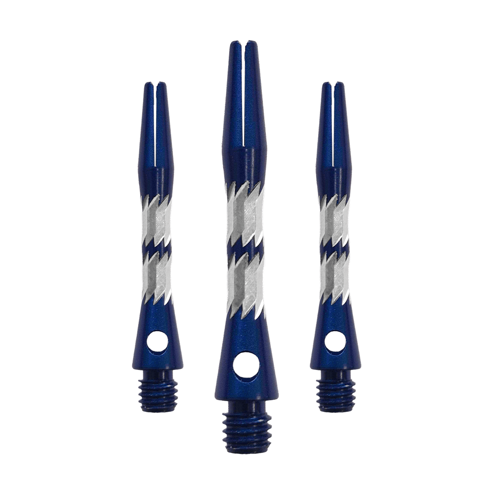 Tiges en aluminium Bulls NL Minor - Bleues - 33 mm Zu sehen ist ein Set Bulls NL Minor Aluminium Shafts in Blau mit 33 mm Länge. Diese Aluminiumschäfte werden für Darts verwendet.
