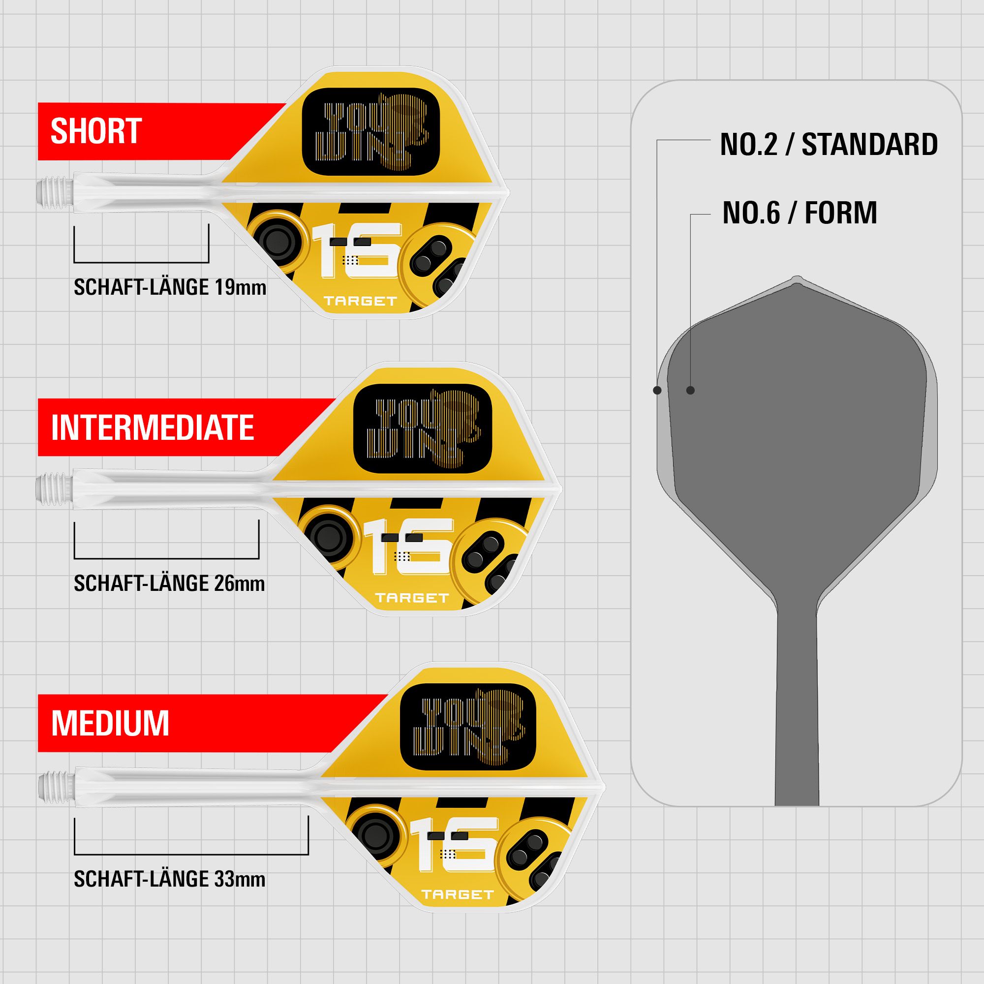 Target K-Flex Vous gagnez les vols standard n°2 Das Foto zeigt die Target K-Flex You Win No2 Standard Flights. Es sind moderne und widerstandsfähige Dartflights.