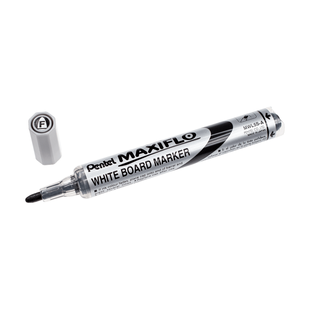 Bild eines Board Markers, vermutlich vom Typ Maxiflo Fein. Der Marker ist für das Schreiben auf Whiteboards geeignet.