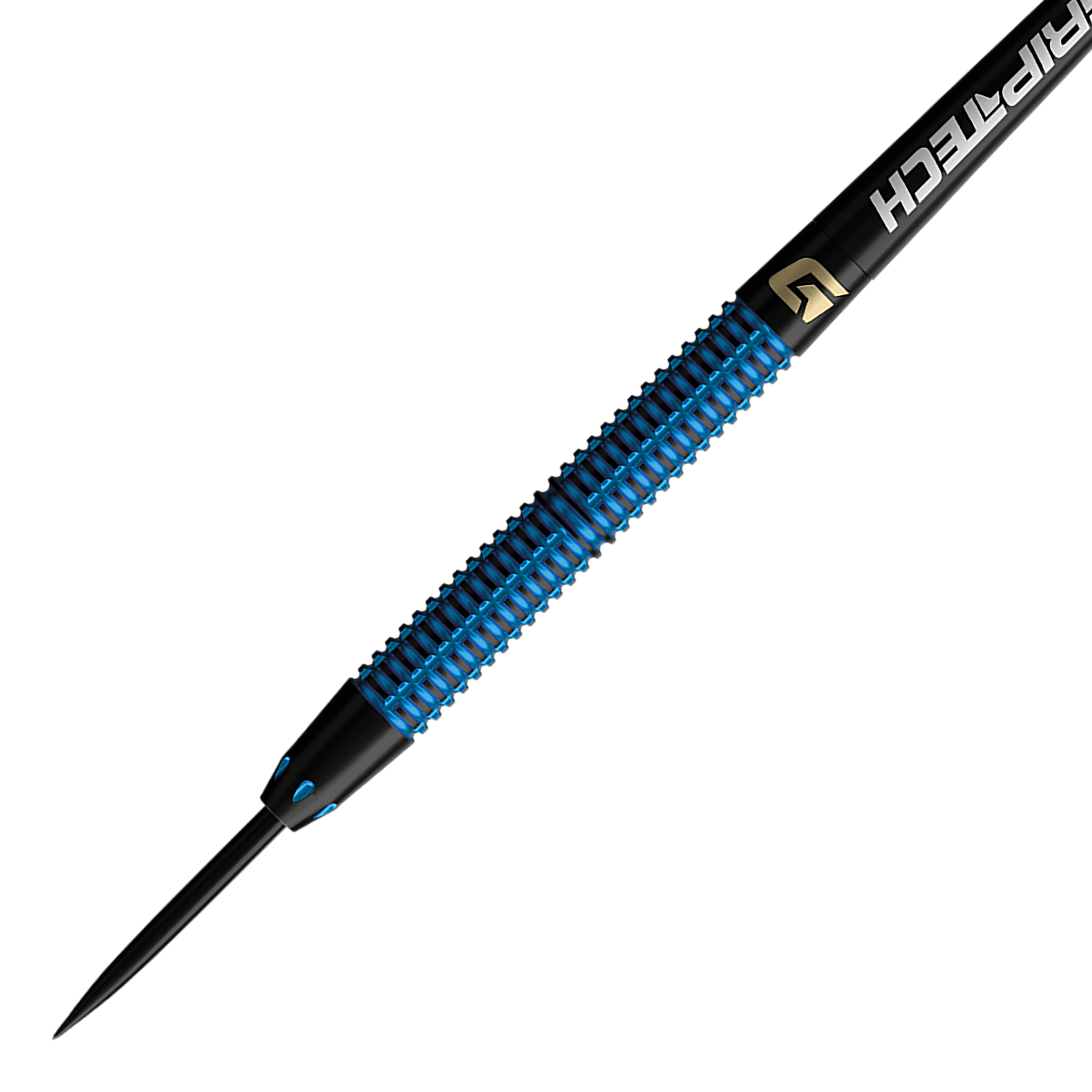 Fléchettes GOAT Athlete en acier tungstène bleu Hier sieht man die GOAT Athlete Black Tungsten Steeldarts. Sie sind speziell für Dart-Enthusiasten entwickelt.