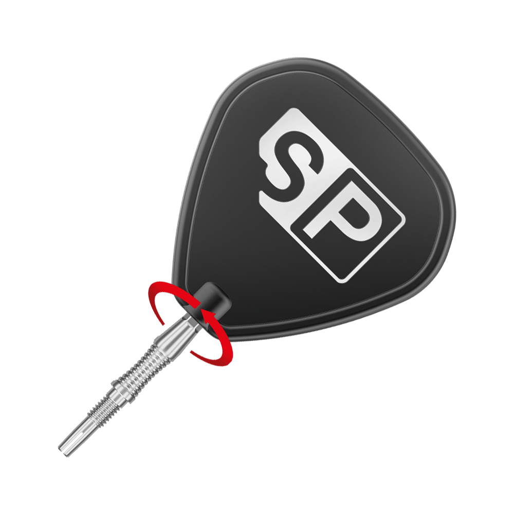 Embouts de fléchettes Target Swiss Point Signature RST - Argent Target Swiss Point Dartspitzen Signature RST - Silber ist auf dem Bild zu sehen. Es handelt sich um silberne Dartspitzen für Swiss Point-Systeme.