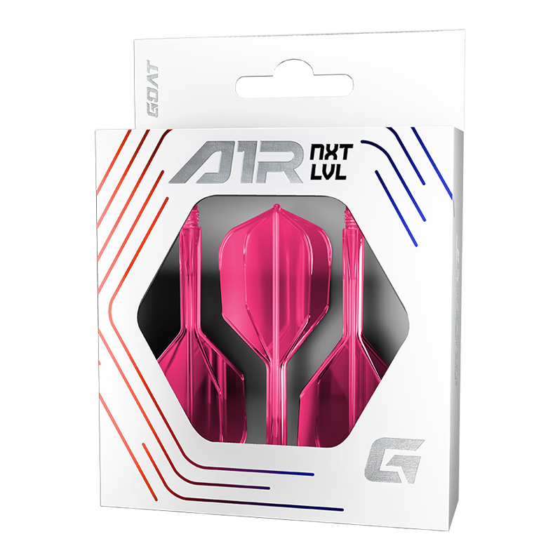 Système d'arbre de vol GOAT A1R No6 - Rose fluo Das Bild zeigt das GOAT A1R No6 Flight-Shaft-System in Neon Pink. Es ist ein moderner Flight-Shaft für Darts.