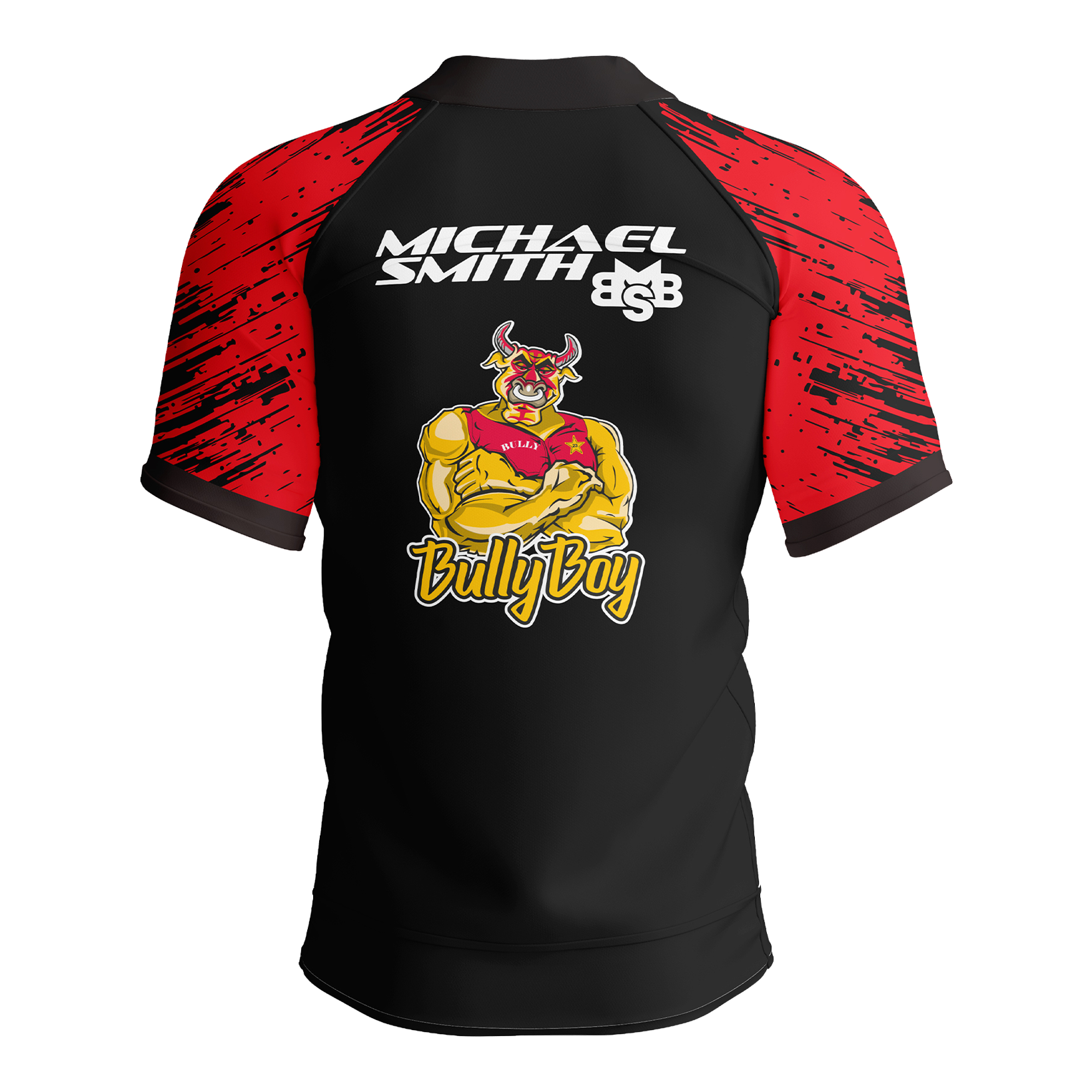 Polo à rayures rouges Shot Michael Smith Dart Shirt