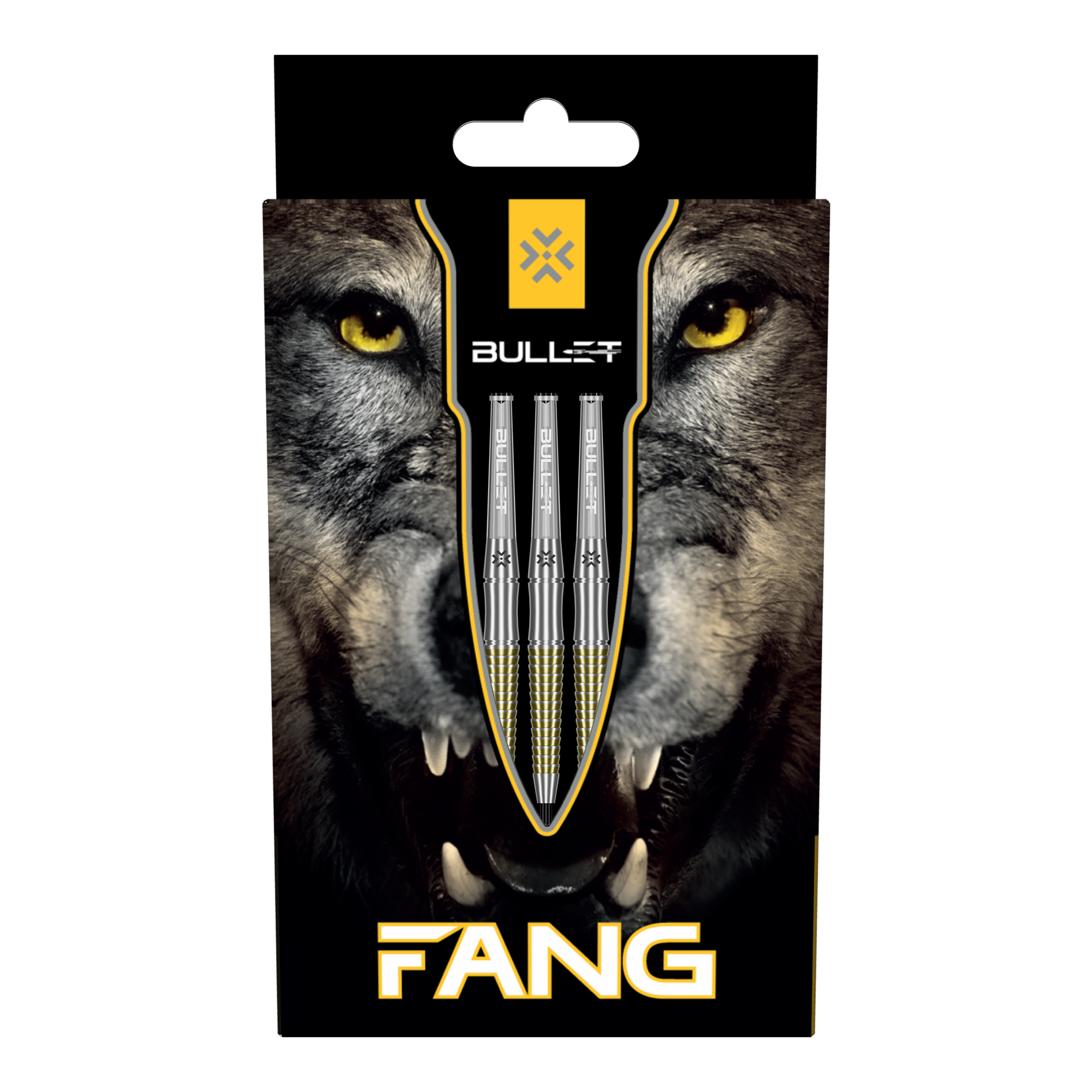 fléchettes en acier Bullet Fang Das Bild zeigt die Bullet Fang Steeldarts. Die Steeldarts sind detailliert abgebildet.
