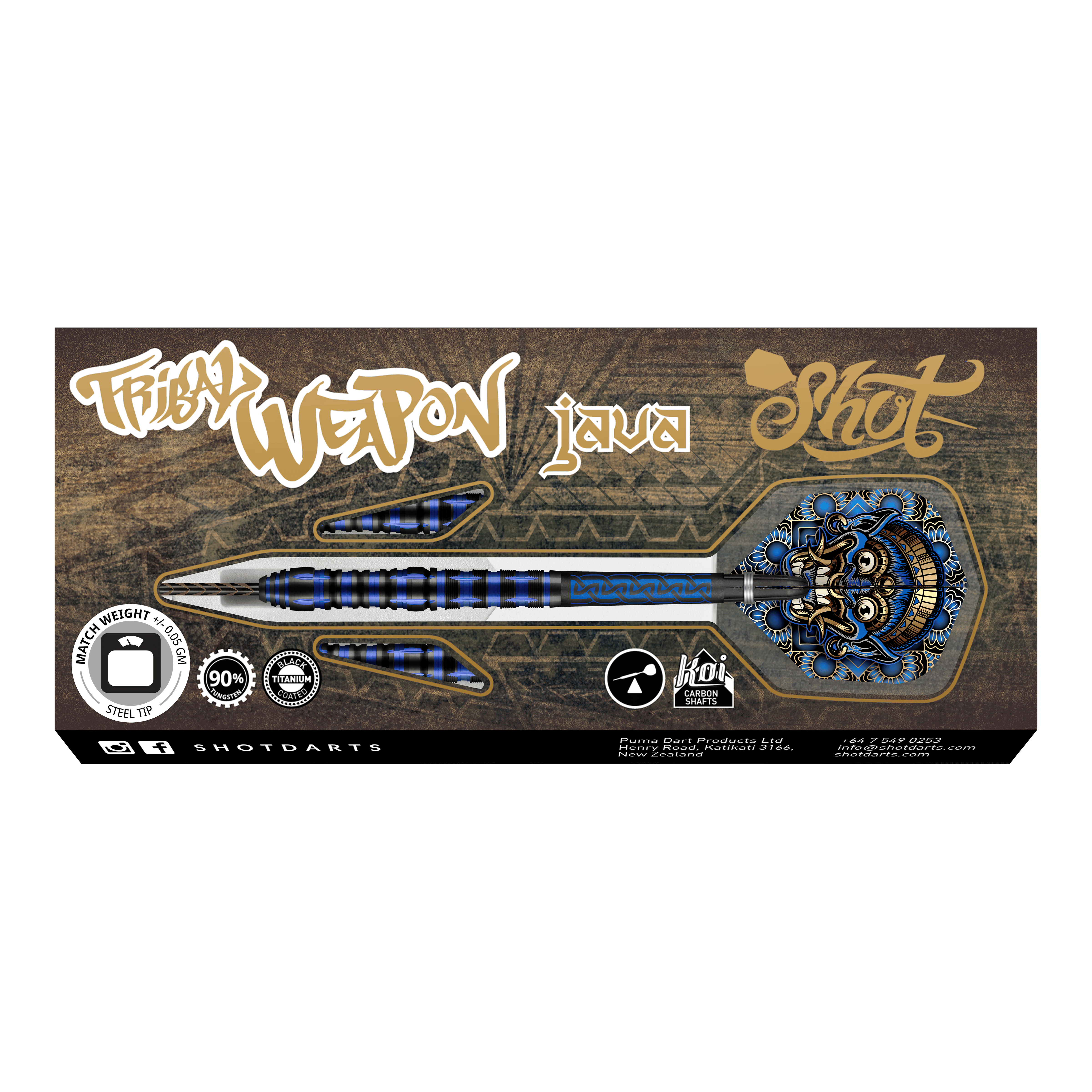 Shot d&#39;arme tribale Java Steeldarts