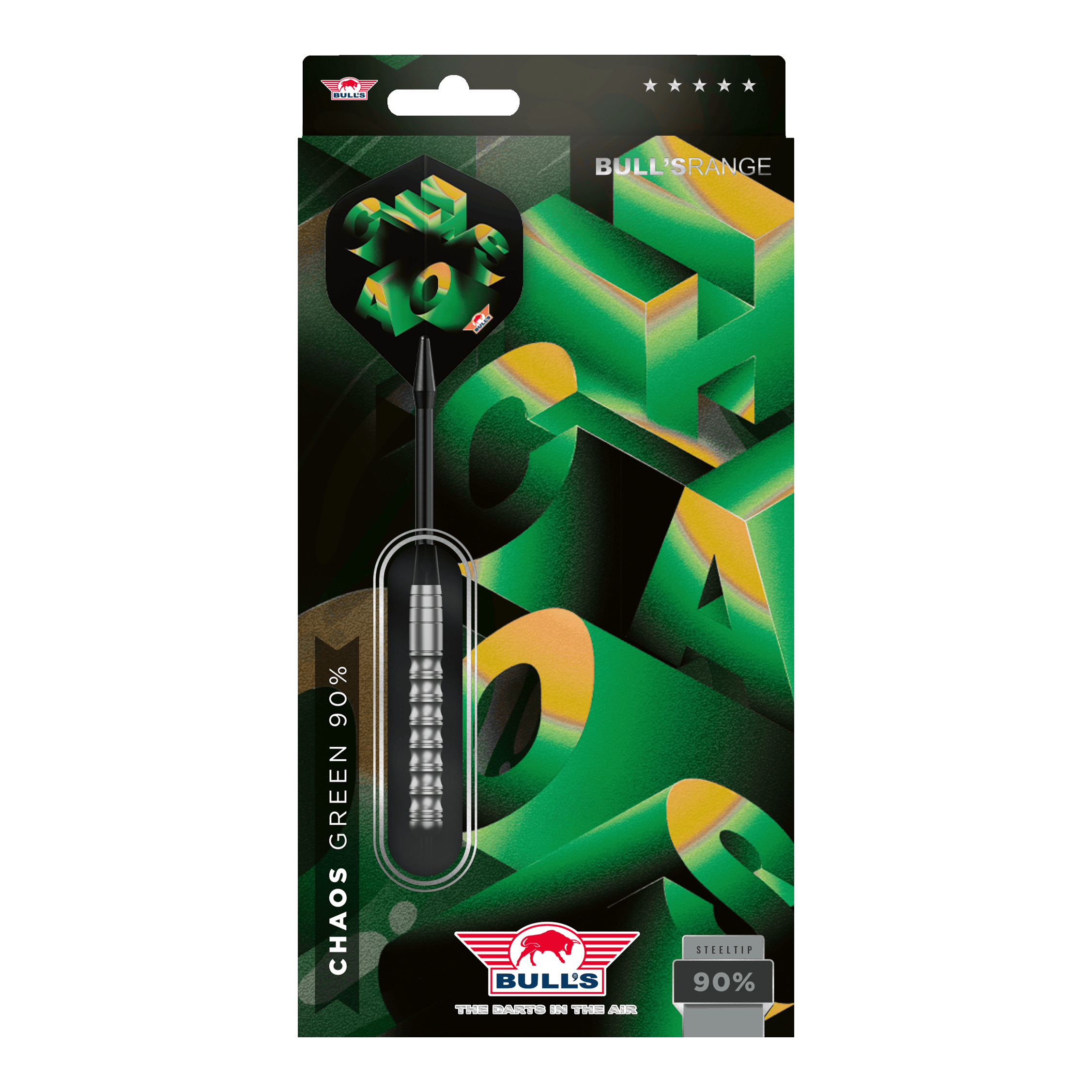 Fléchettes Bulls NL Chaos Green Steel - 24 g Hier sind die Bulls NL Chaos Green Steeldarts - 24g abgebildet. Die Darts sind grün und eignen sich für Steel-Dartspiele.