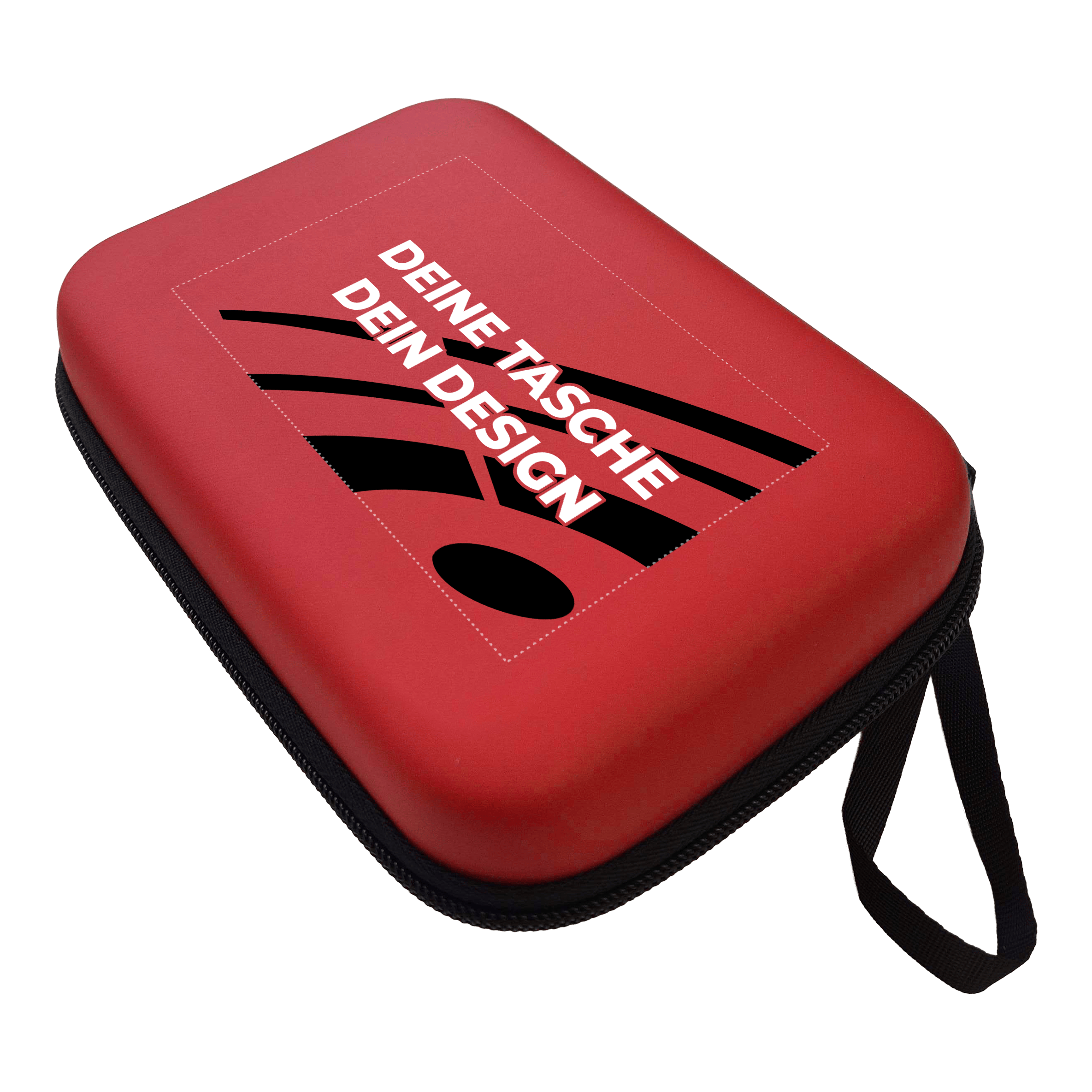 Étui pour fléchettes System-4 personnalisé avec votre design Das Foto zeigt ein Dartcase System 4 in Rot. Das Etui schützt und organisiert Dartpfeile und Zubehör.