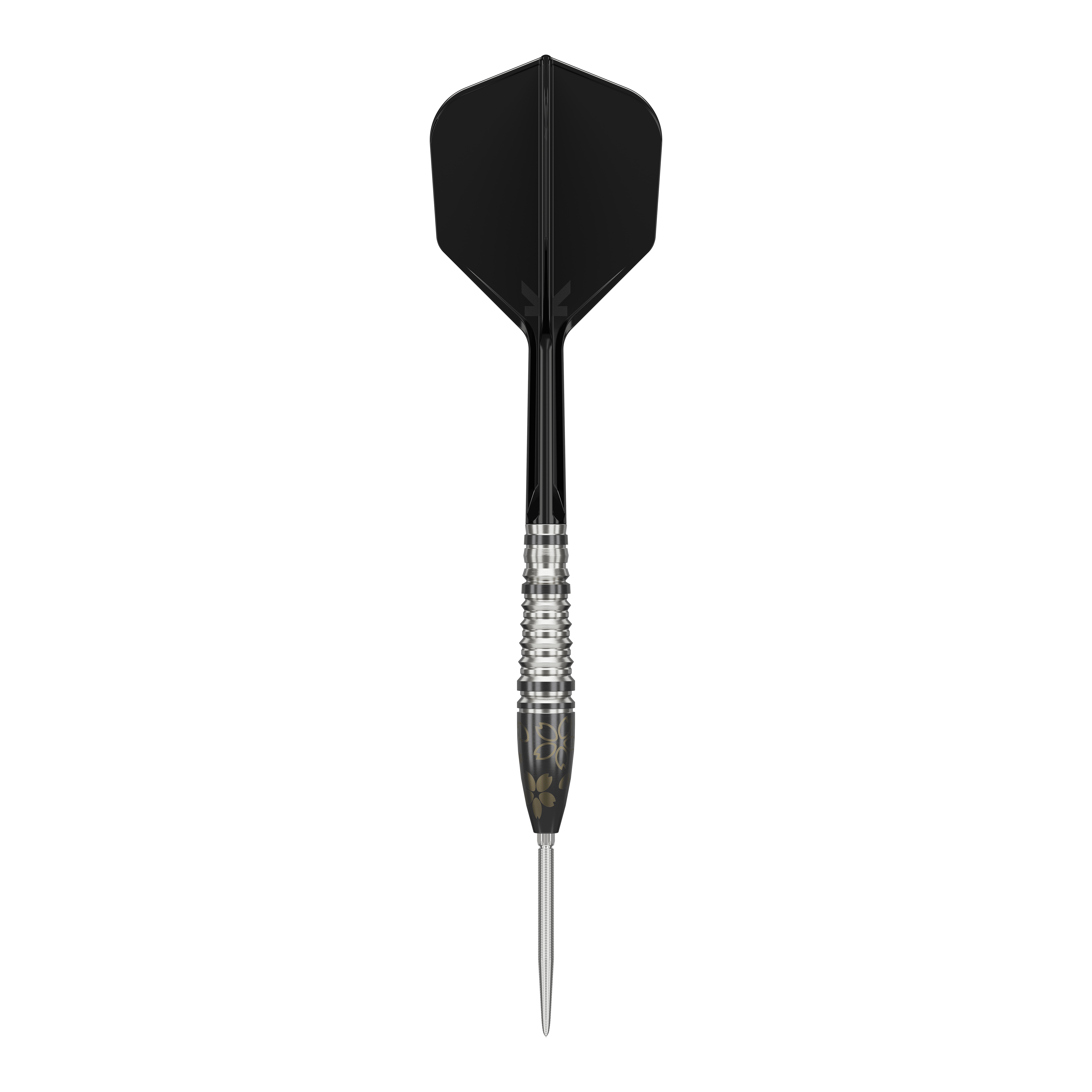 Fléchettes en acier Target Japan Junya Koikawa Charm Smash GEN3 Swiss Point - 23 g Das Bild zeigt einen Target Japan Junya Koikawa Charm Smash GEN3 Swiss Point Steeldart mit 23g Gewicht. Der Dartpfeil hat ein elegantes Design mit einem schwarzen Schaft und silbernen Ringen am Barrel.