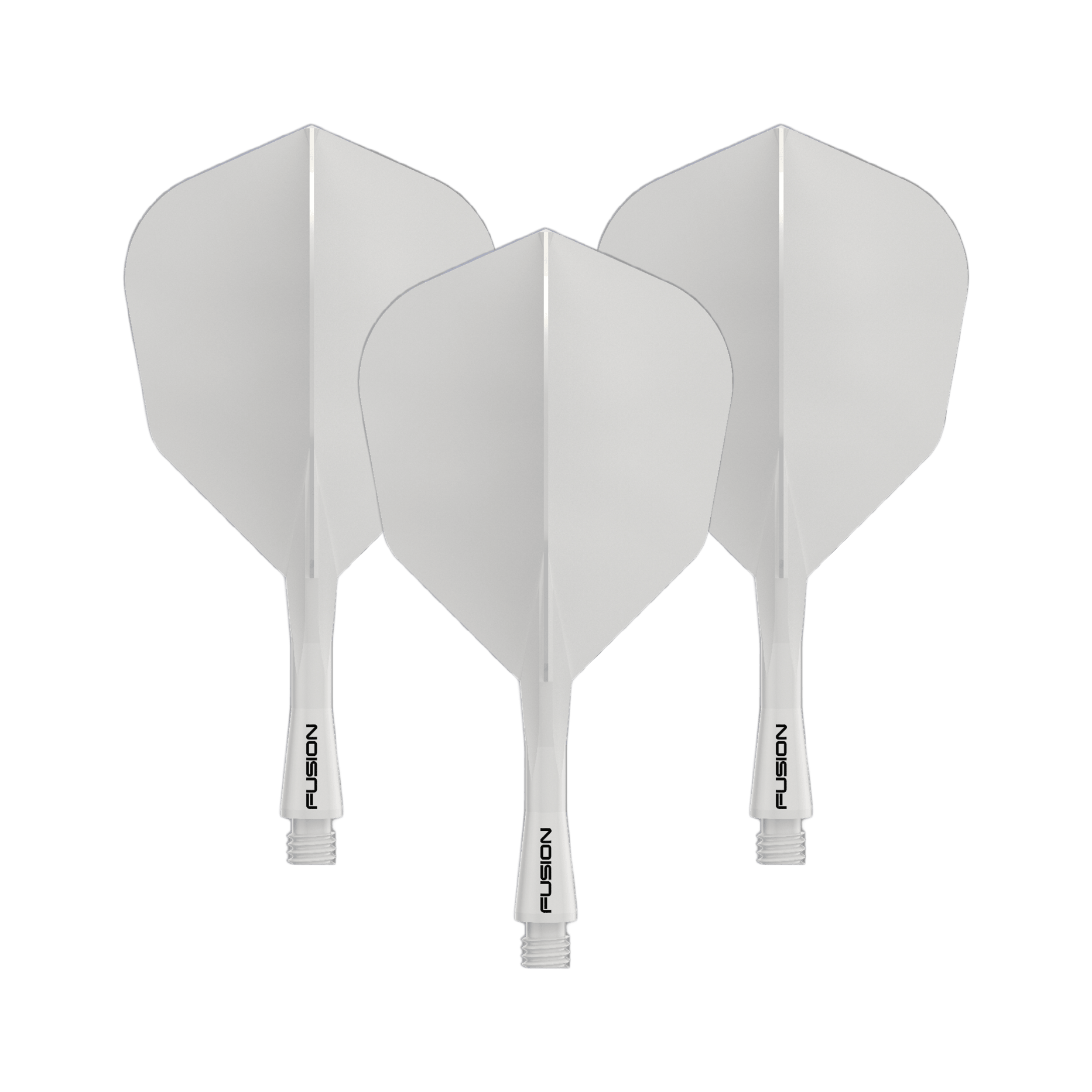 Système d'arbre de vol Winmau Fusion n° 6 Blanc massif Gezeigt wird das Winmau Fusion Flight Shaft System No6 in Solid White, 22mm (1 Set). Es ist ein weißes Zubehörteil für Dartpfeile.