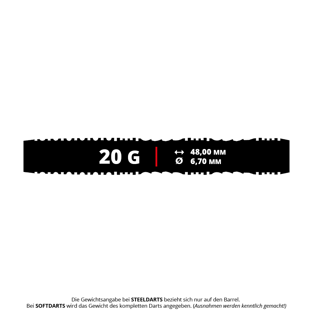 Fléchettes souples Shot Alchemy Mythril - 20 g Das Bild zeigt die Shot Alchemy Mythril Softdarts mit einem Gewicht von 20g. Diese Softdarts sind für elektronische Dartboards geeignet.