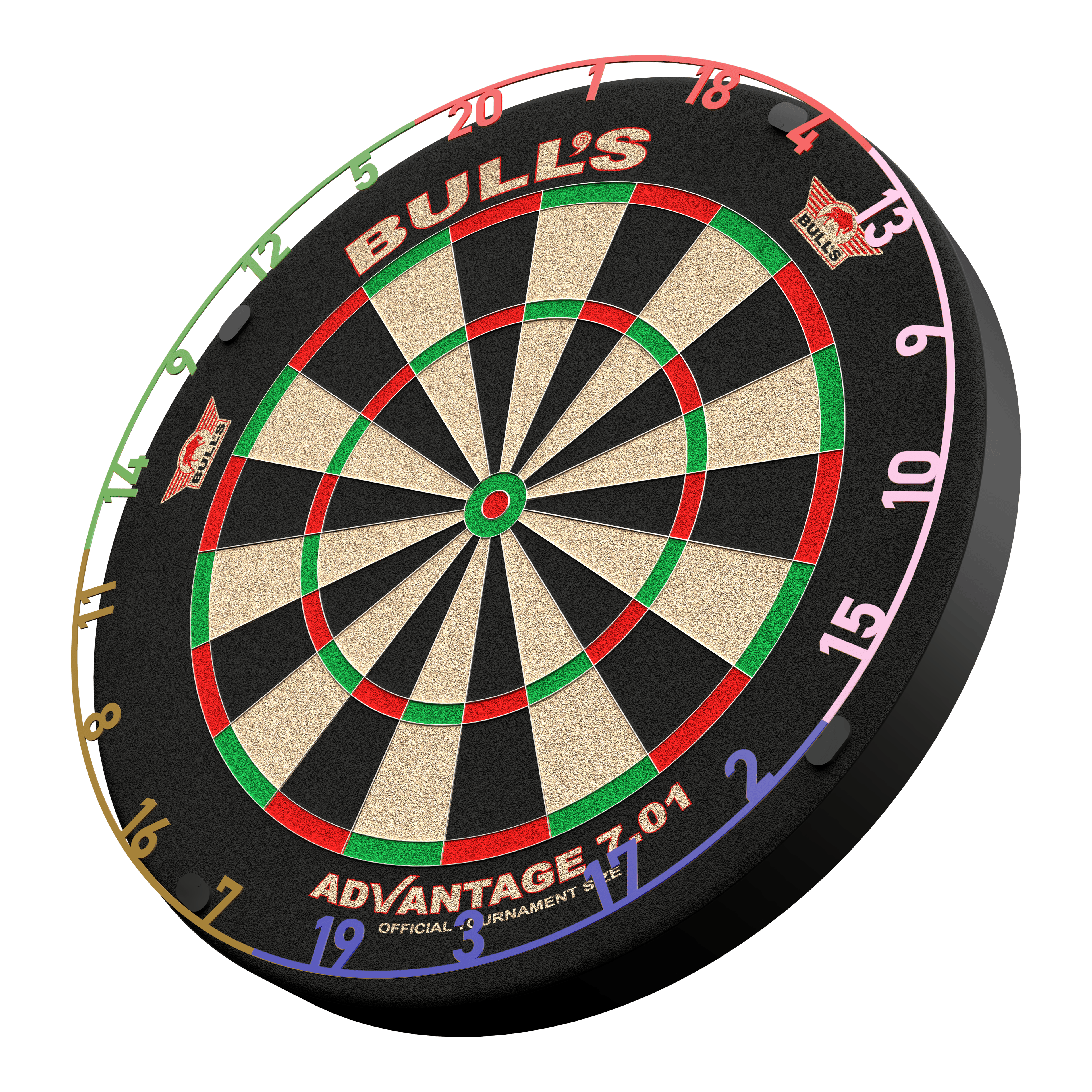 Ensemble de bagues numérotées Bulls NL - 5 couleurs Zu sehen ist das Bulls NL Zahlenring Number Ring Set - 5 Farben. Das Set beinhaltet mehrere bunte Zahlenringe für Dartscheiben.
