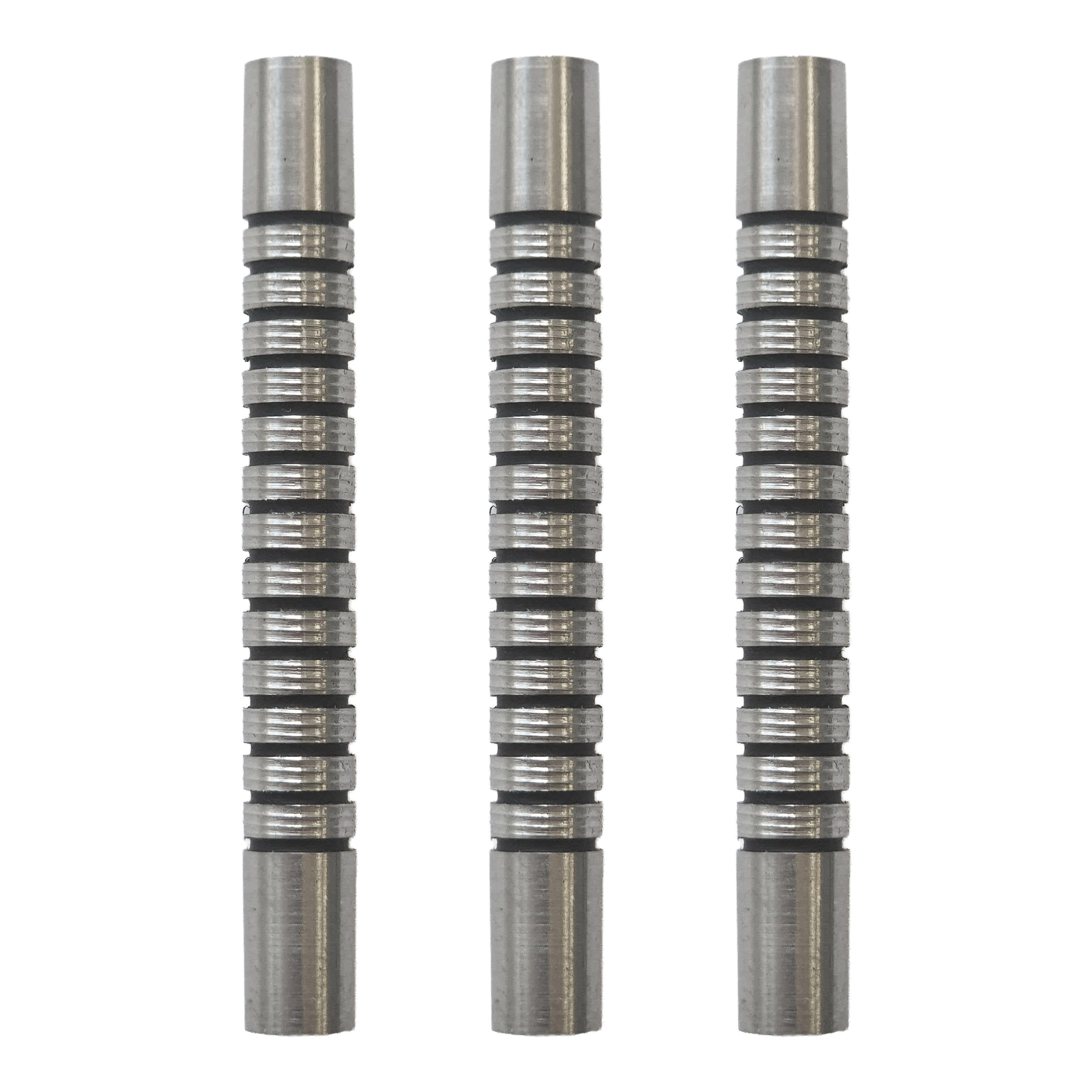 Corps de fléchettes souples McDart Black Ring - 18 g Dieses Bild zeigt ein Set von McDart Black Ring Softdart Barrels - 18g. Mehrere schwarze Dart-Barrels sind nebeneinander angeordnet.