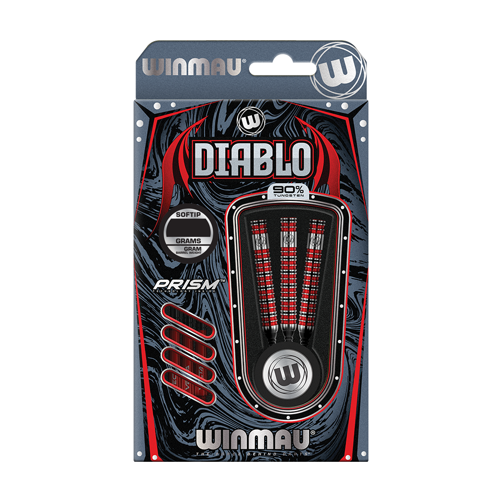 Fléchettes souples parallèles Winmau Diablo - 20g