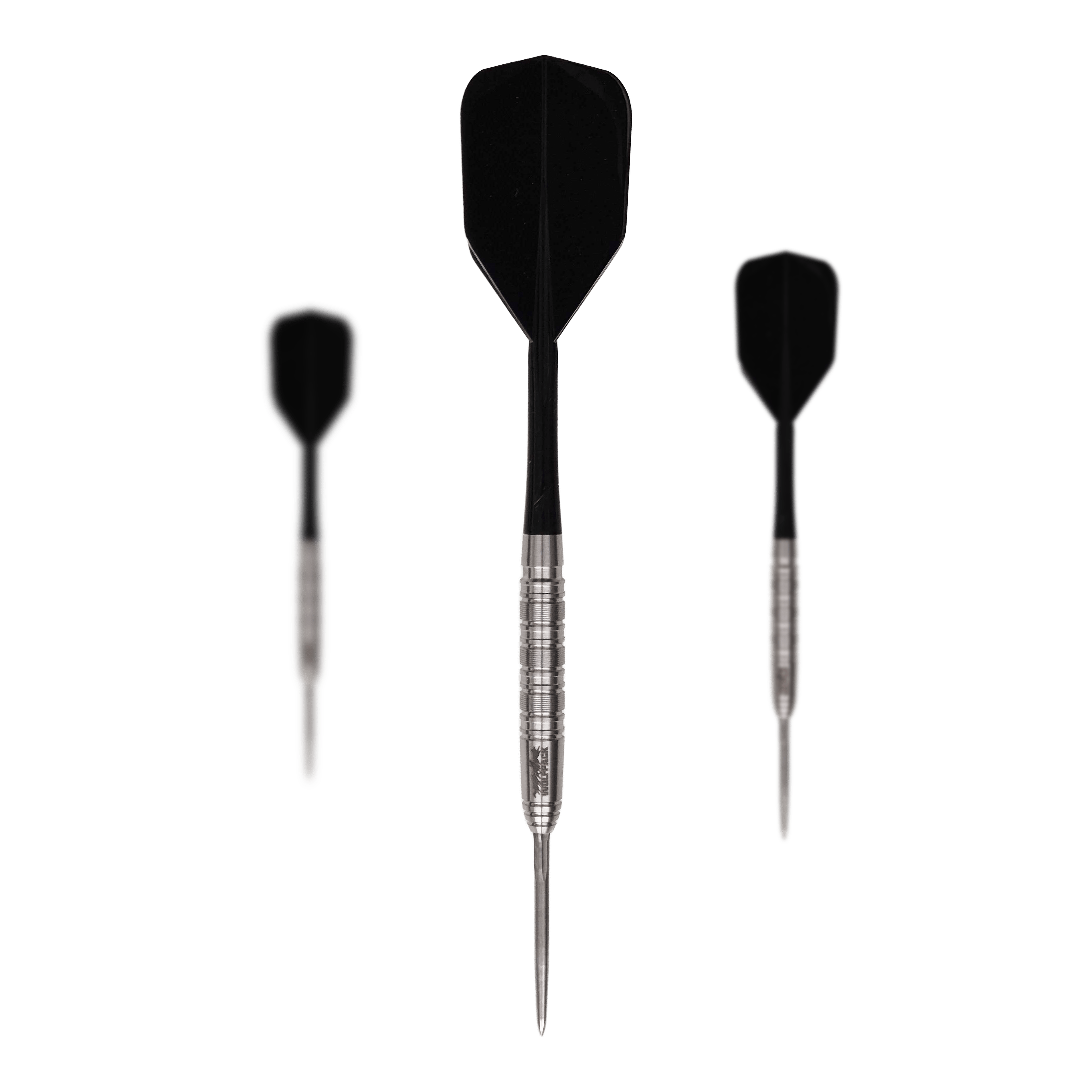 Fléchettes en acier Caliburn Wolfpack W7 - 21 g Das Bild zeigt das Produkt Caliburn Wolfpack W7 Steeldarts - 21g. Es handelt sich um ein Set Steeldarts mit einem Gewicht von 21 Gramm.