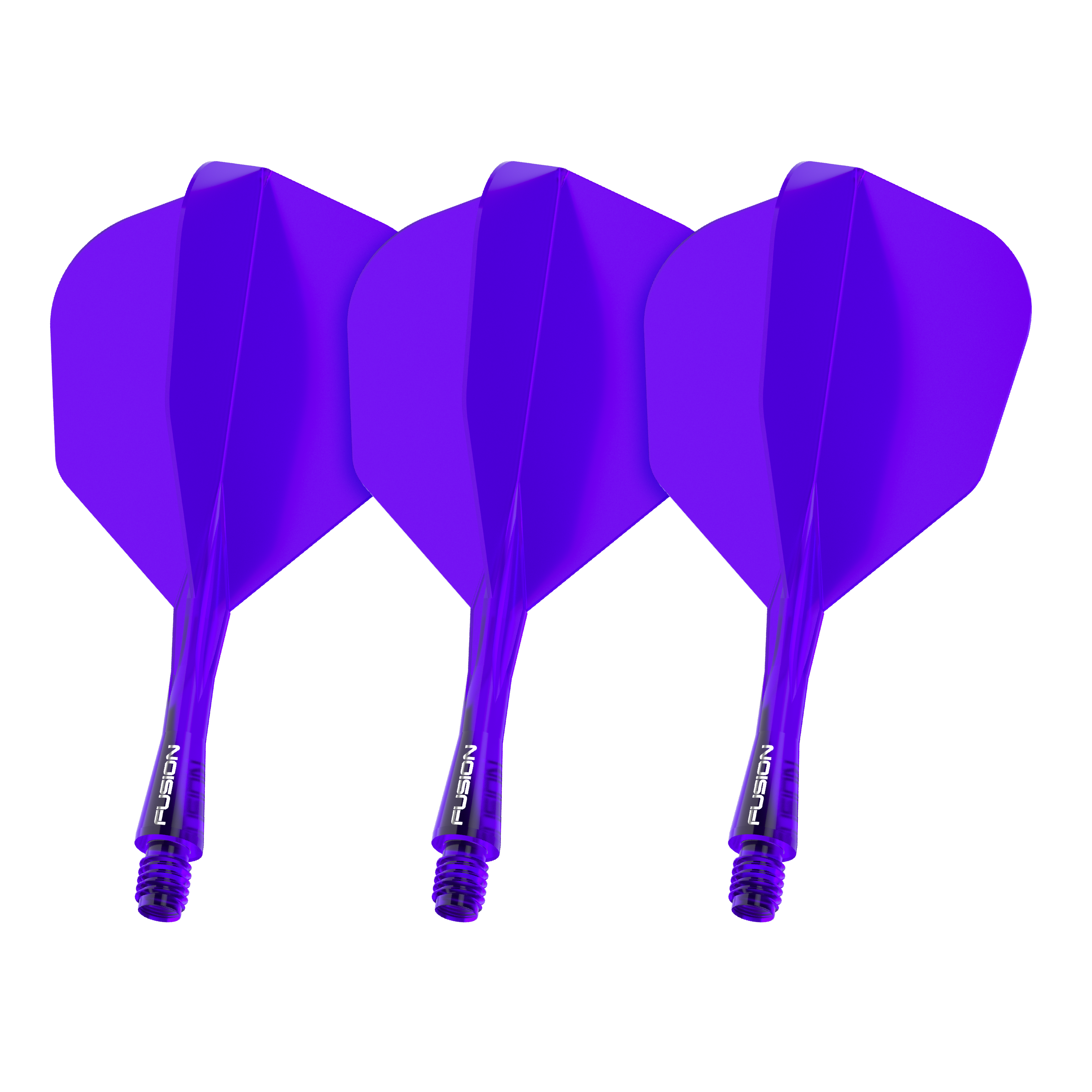 Système d'arbre de vol Winmau Fusion n° 6 violet Zu sehen ist das Winmau Fusion Flight Shaft System No6 in Lila, 22mm, als 1 Set. Es ist ein lilafarbenes Dartzubehör zum Austausch an Dartpfeilen.