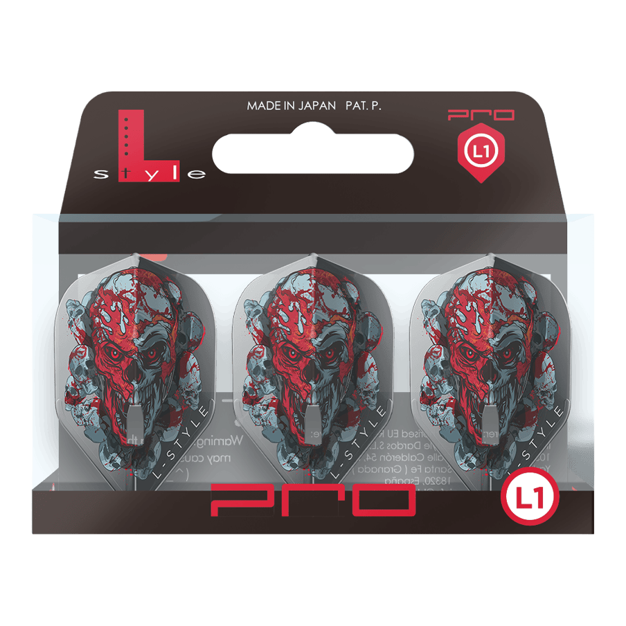 Vols L-Style Ryan Searle Signature V4 Clear Black L1PRO L-Style Ryan Searle Signature V4 Clear Black L1PRO Flights werden gezeigt. Die schwarzen Flights unterstreichen das moderne Design.