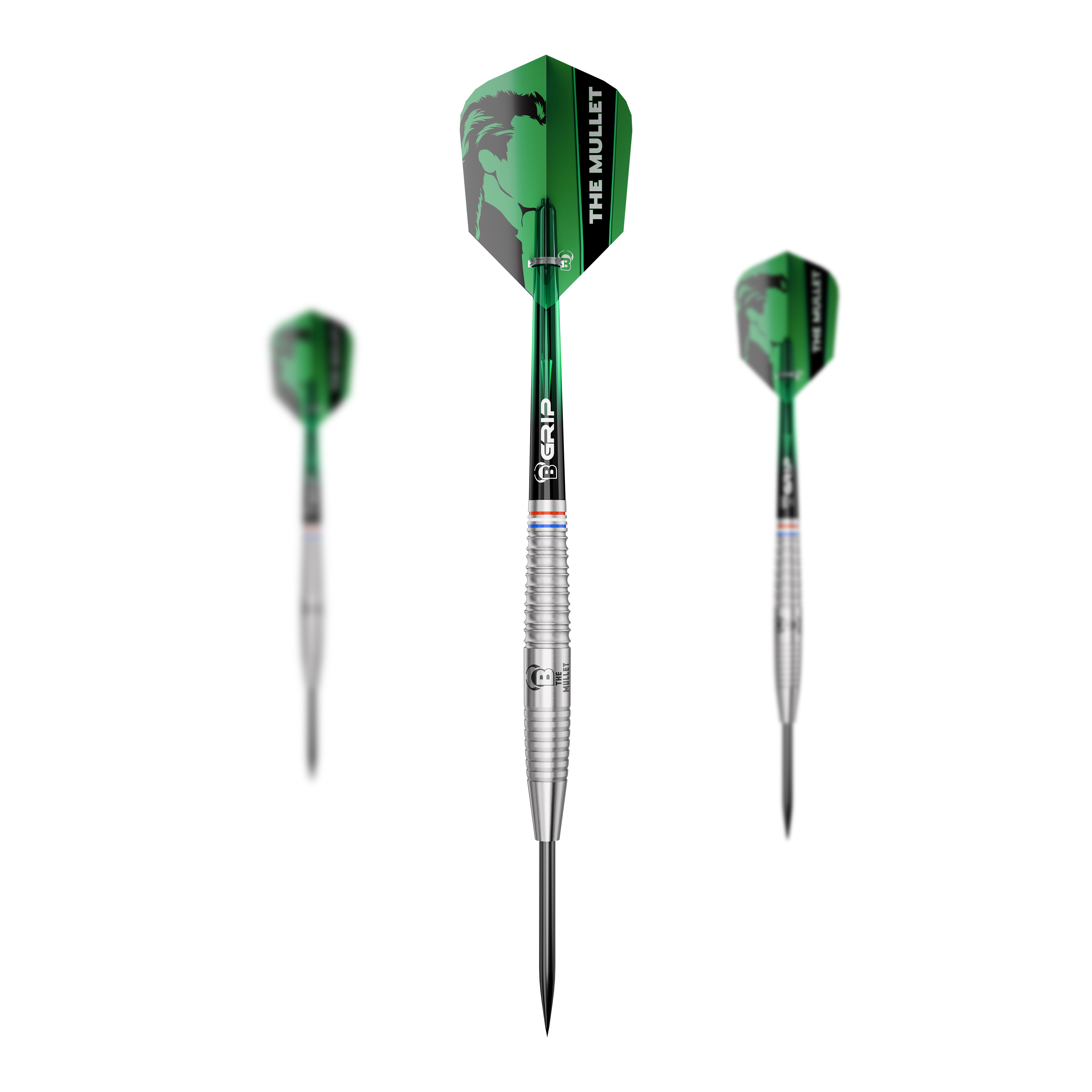 Fléchettes en acier Bulls Danny Jansen G2 Hier sind die Bulls Danny Jansen G2 Steeldarts als Set zu sehen. Mehrere Dartpfeile werden geordnet präsentiert.