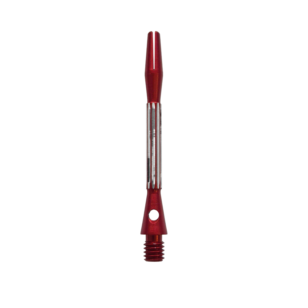 Tiges en aluminium Bulls NL Flash 2 - Rouge - 46 mm Das Foto zeigt die Bulls NL Flash 2 Aluminium Shafts in Rot, 46 mm lang. Die Shafts sorgen für mehr Haltbarkeit bei Dartpfeilen.