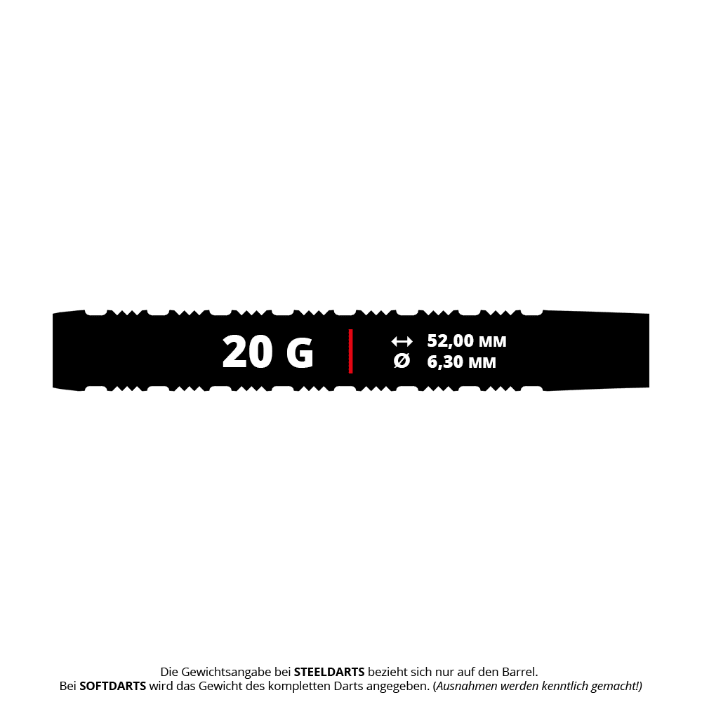 Fléchettes en mousse Bullet Shadow - 20 g Das Bild zeigt Bullet Shadow Softdarts - 20g. Diese Softdarts sind für Präzision und Komfort gestaltet.